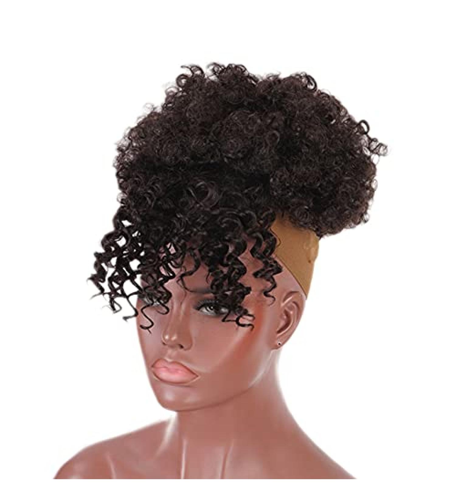 Synthetic Buns Boy Wig & Hair Accessories - Ballerina Afro Puff Wigs for Black Women | Ponytail Q35-2 - Buy Online on GoSupps.com