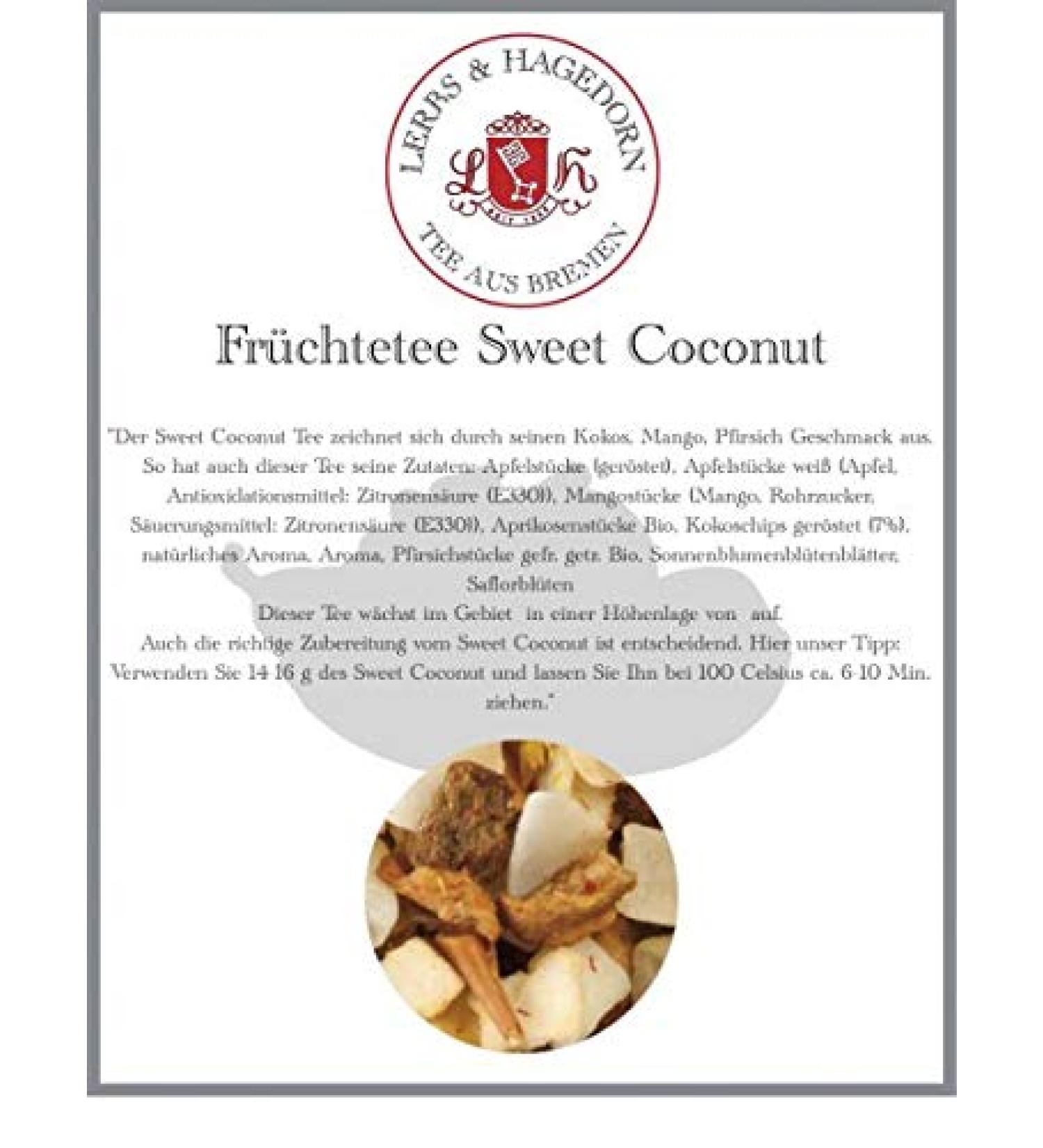  Lerbs & Hagedorn Sweet Coconut Fruit Tea 2 kg - Buy Online on GoSupps.com