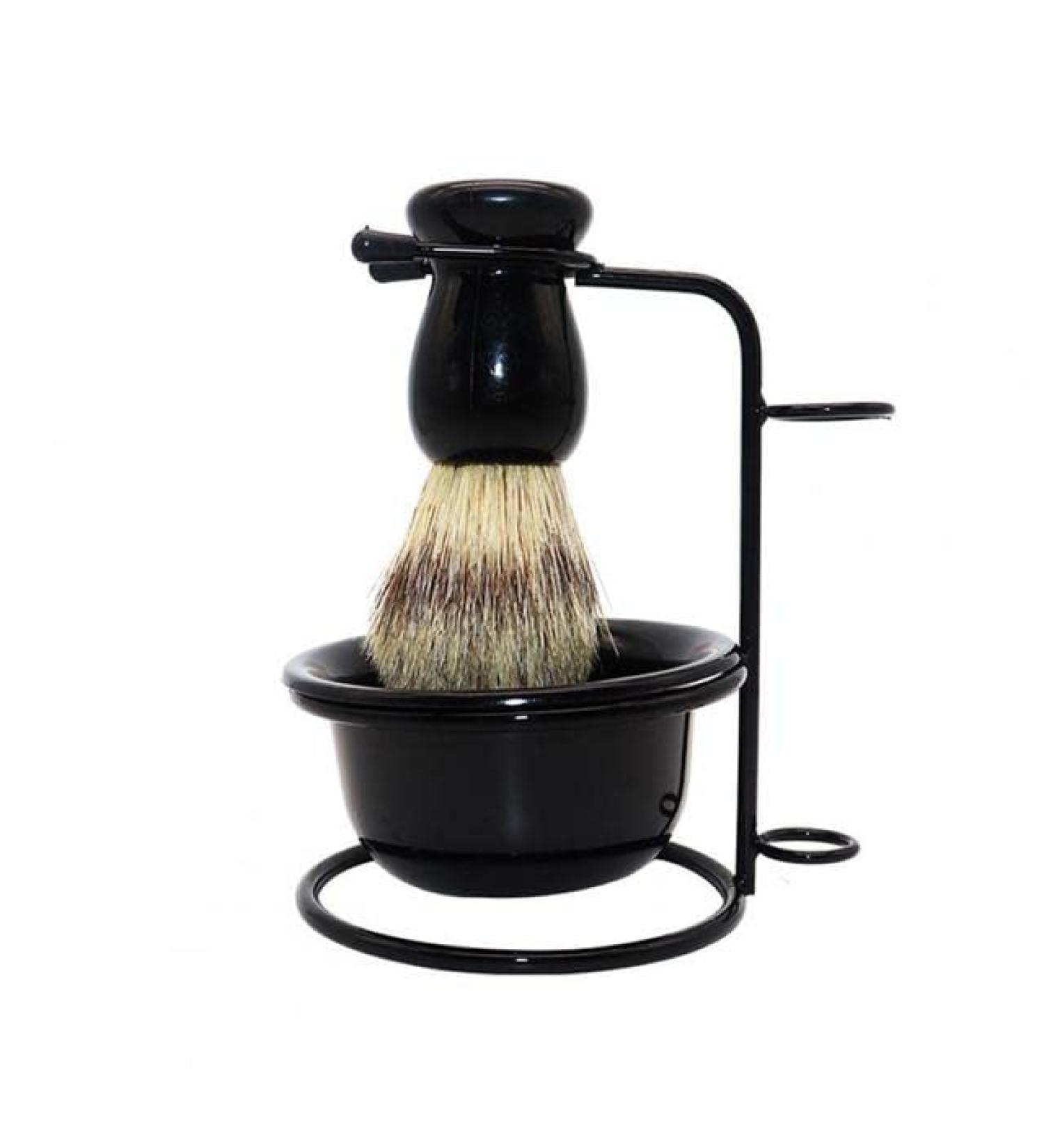 Kjyr Sucklable Professional Razor Set - Men's Bearing-Grade Brushcap Stylish Bowl Shaving Brush Holder - Robust Design 11.5x12.8cm Black - International Shipping Available - Buy Online on GoSupps.com