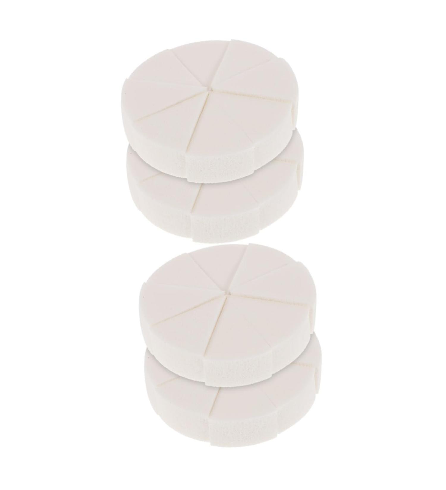 4 Sets Triangular Sponge Puff Wedge Makeup Sponge Loose Touch Makeup Portable Blender Makeup Puffs for Powder Emulsion Girls Face Dry Touch White - Buy Online on GoSupps.com