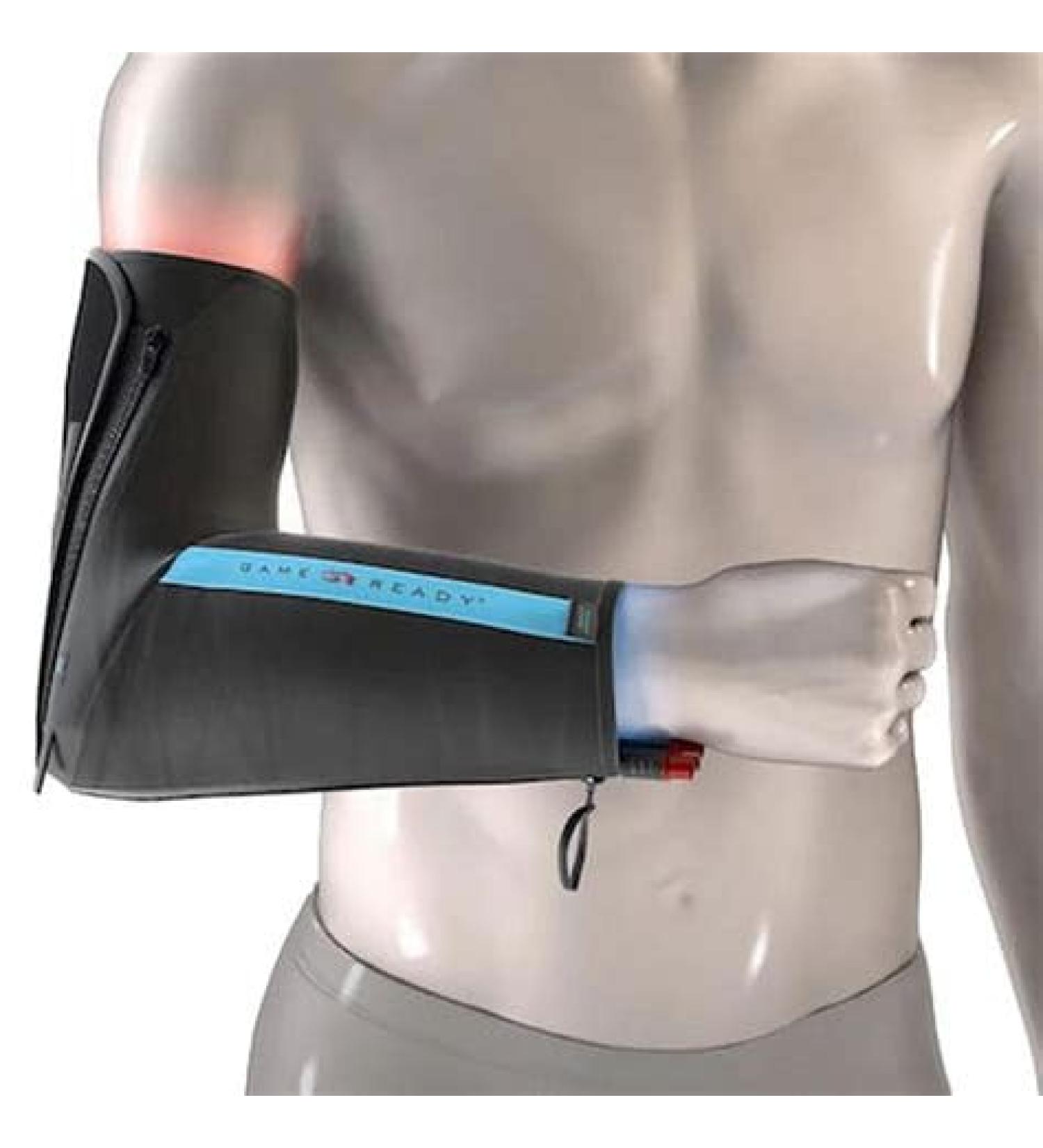 Game Ready Flexed Elbow Wrap - Active Cold Compression Therapy Device | Universal Size Pre-Assembled Heat Exchanger Multiple Angles - Buy Online on GoSupps.com