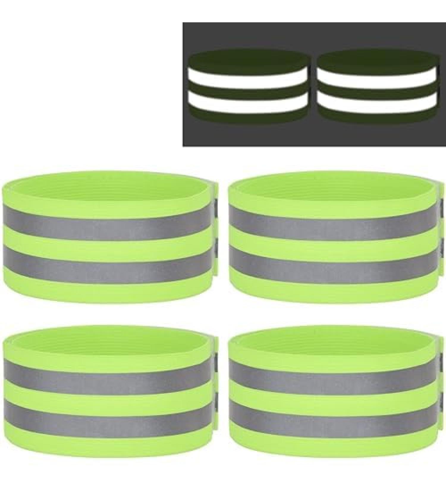 Dealkits Reflector Band & Tapes Set - Self-Adhesive Safety Armbands for Bicycling Jogging & Hiking - Green Reflector Strips for Adults & Kids - Buy Online on GoSupps.com