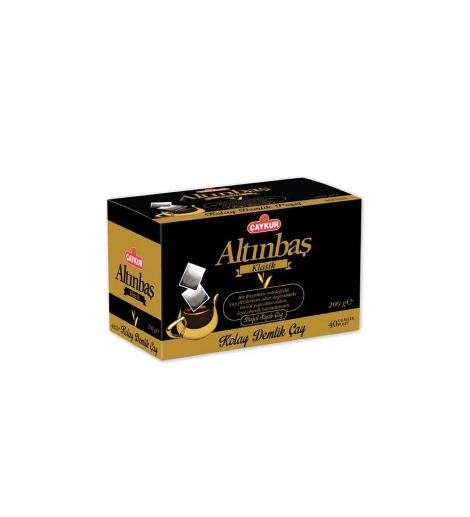 Caykur Altinbas Black Tea for Brewing Altinbas Demlik Poset Cayi Sade 200 g (40x5g)