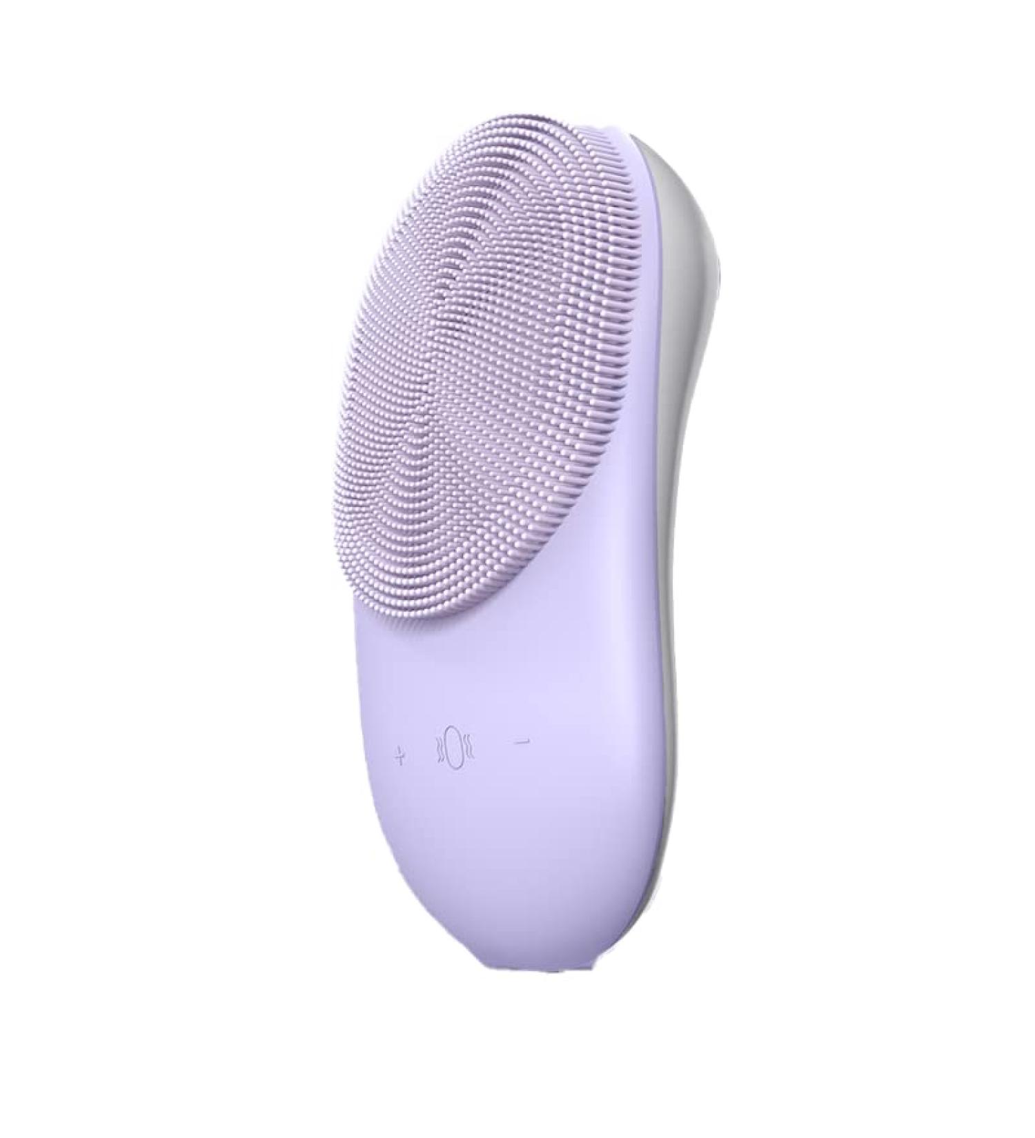 Sonic Waterproof Facial Cleansing Brush | 8 Adjustable Speeds | Exfoliates & Cleans | Soft Silicone Heated Massage | Opens Pores | Purple - Buy Online on GoSupps.com