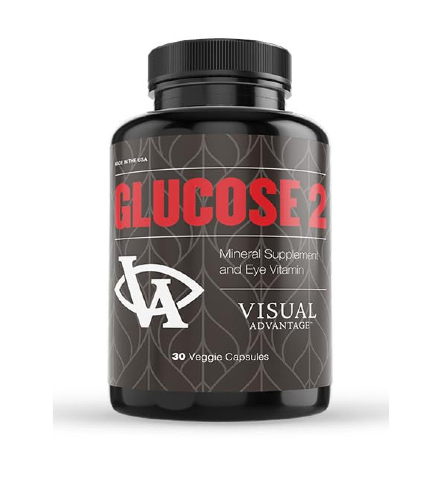 Visual Advantage Glucose II Eye Supplement - 1 Month Supply - AREDS 2 Formula with Vitamin D C E - Lutein & Zeaxanthin - Antioxidant Blend for Adults 50+ - Buy Online on GoSupps.com