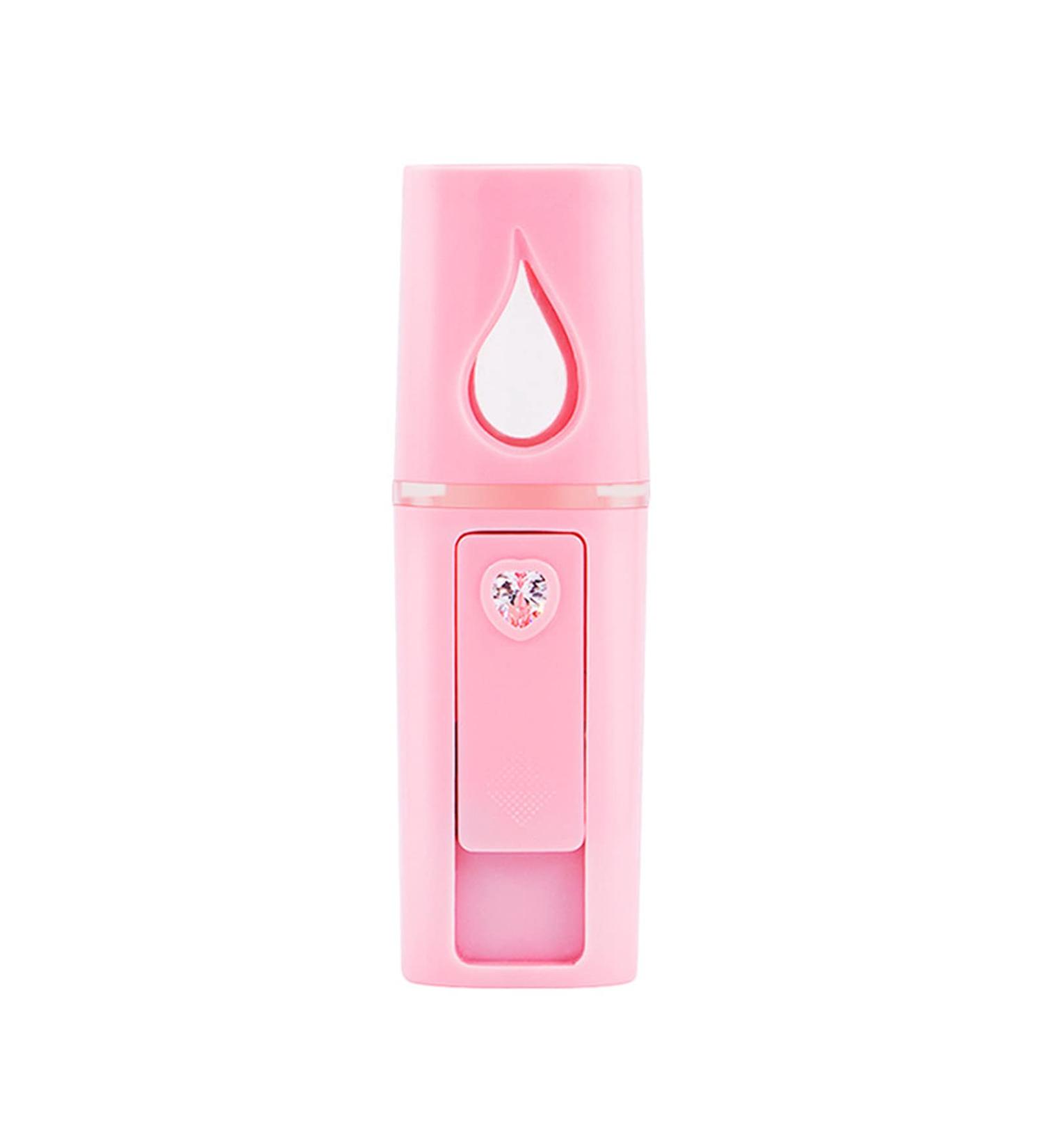 Mini Humidifiers Nano Spray Moisturizer Steaming Face Sprayer Rechargeable Portable Hand-held Facial Humidifier Pink Pink white - Buy Online on GoSupps.com