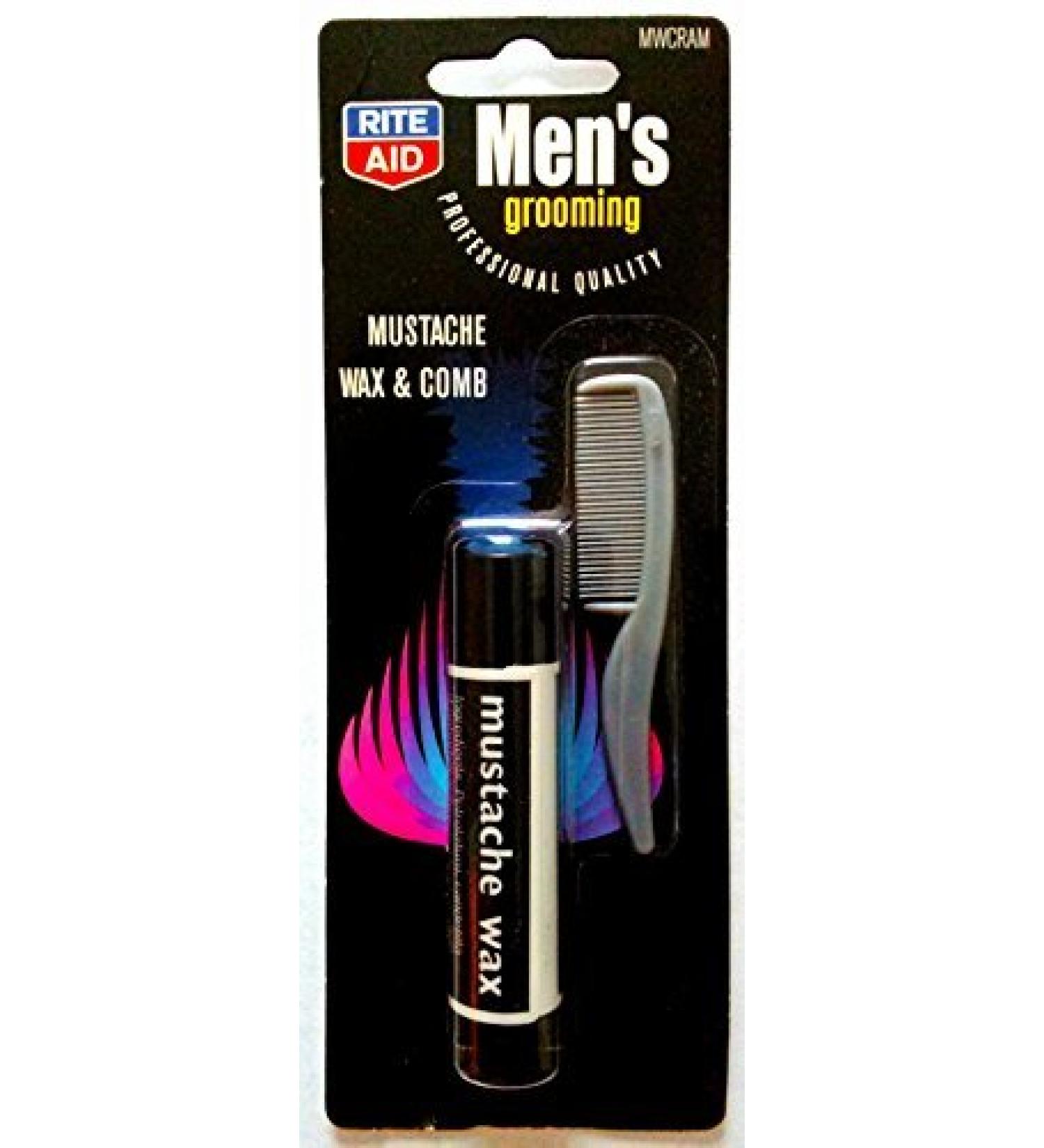 Rite Aid Men's Grooming Mustache Wax & Comb