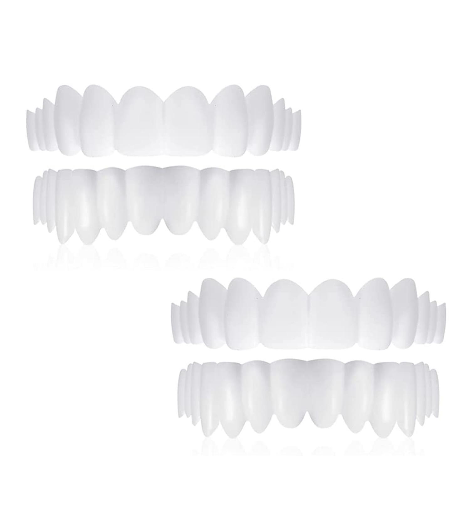 Buy Mxrfactory Instant Veneers & Snap-On Dentures - Extra Thin Comfortable Fit - Provisional Dentures for All Jaws - Unisex - 2 Pairs - Buy Online on GoSupps.com