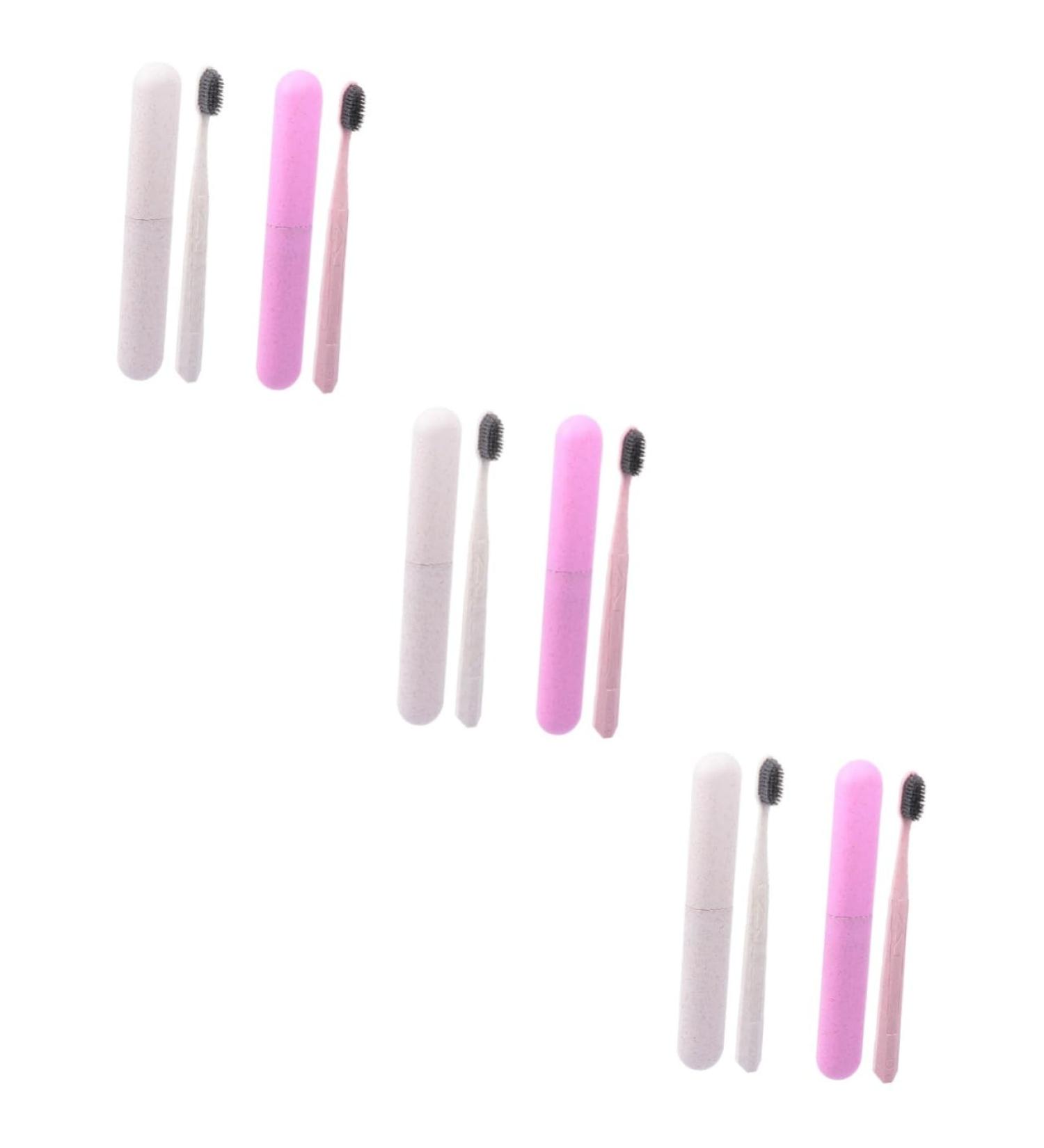 Frcolor 6 STK Travel Toothbrush Set - Ultra Toothbrush Container for Kids & Adults - Long Handle Tooth Cleaning Tools - Perfect for Home & Travel - Buy Online on GoSupps.com