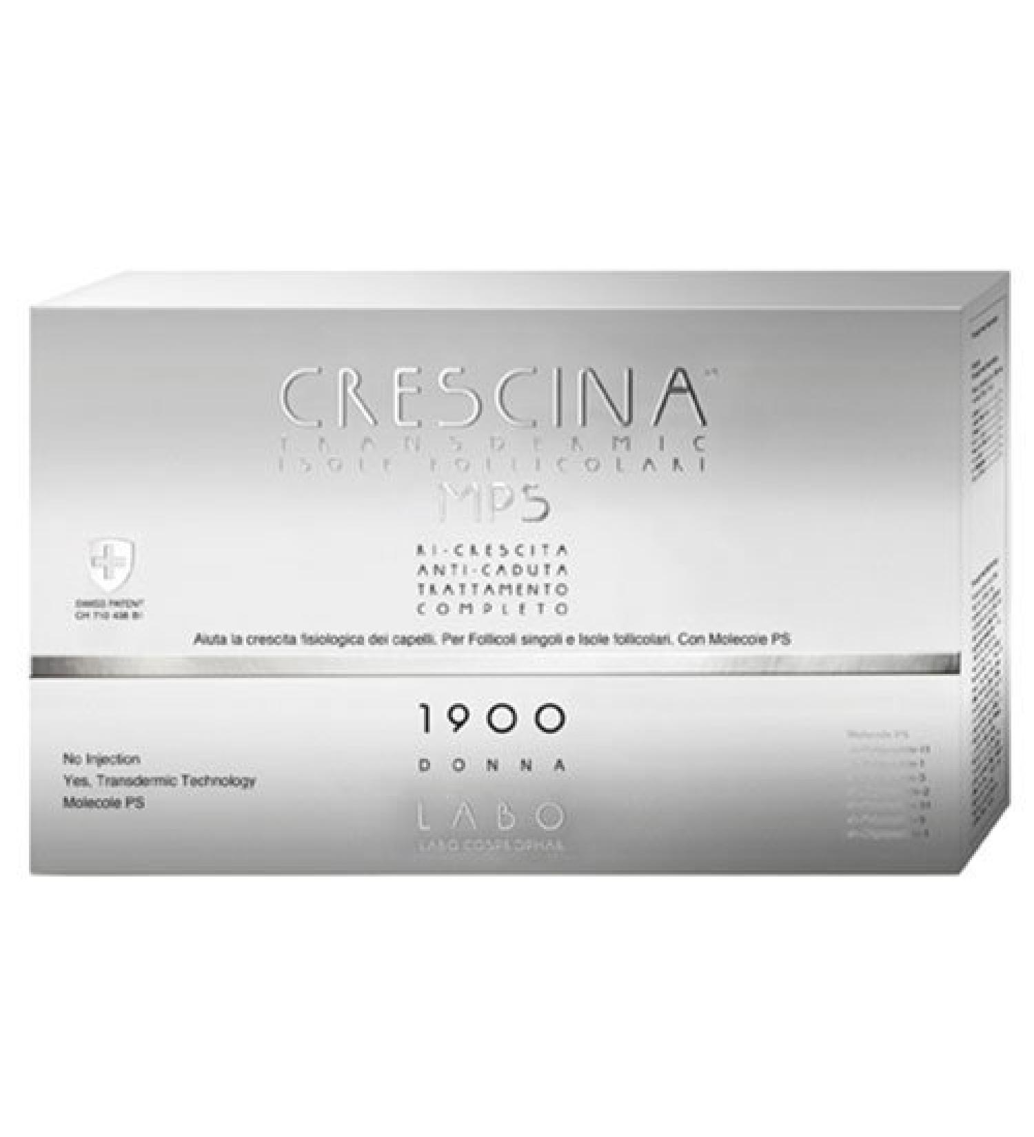 LABO CRESCINA TRANSDERMIC MPS FOLLICULAR ISLANDS COMPLETE GROWTH TREATMENT + ANTI-FALL 1900 Hair Care Women 20 + 20 Vials