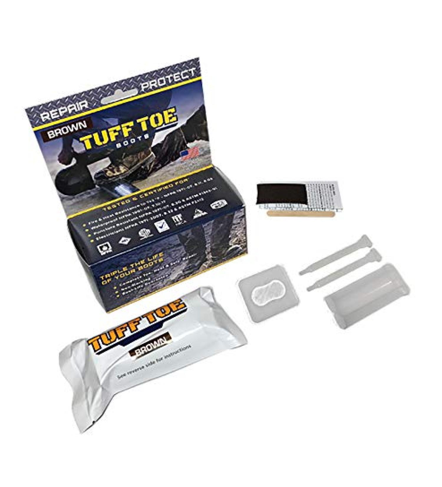 Tuff Toe Boot Protector - Waterproof Shoe Repair Adhesive Cover Dip in Brown - Buy Online on GoSupps.com