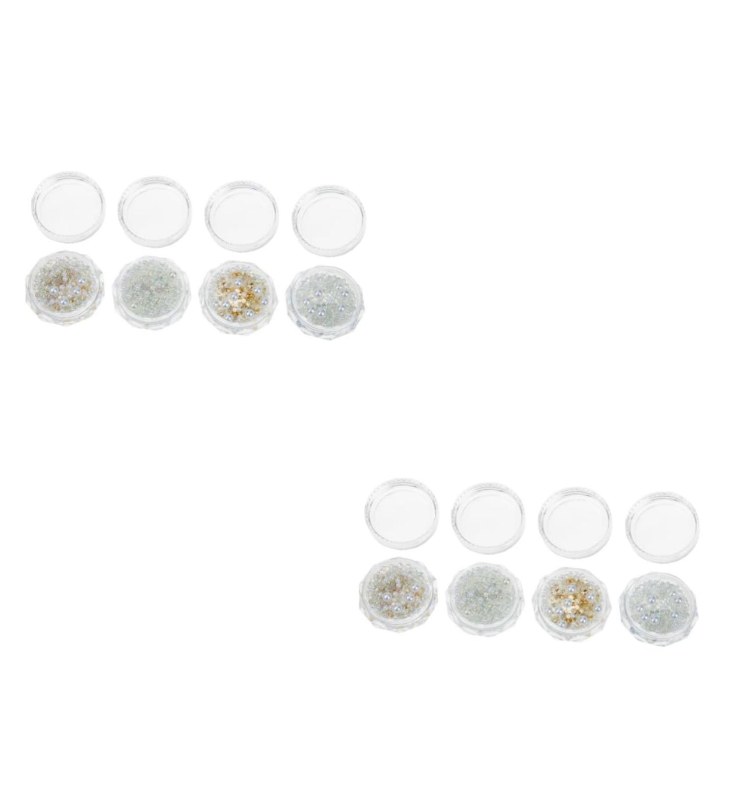 Healeved 8 Boxes Decor Pearl Buttons Hair Rhinestones Nail Supply Peal for DIY Crafts Making Removable Nail Charms DIY Crafts Supplies Accessories Three-dimensional Resin Ribbon - Buy Online on GoSupps.com