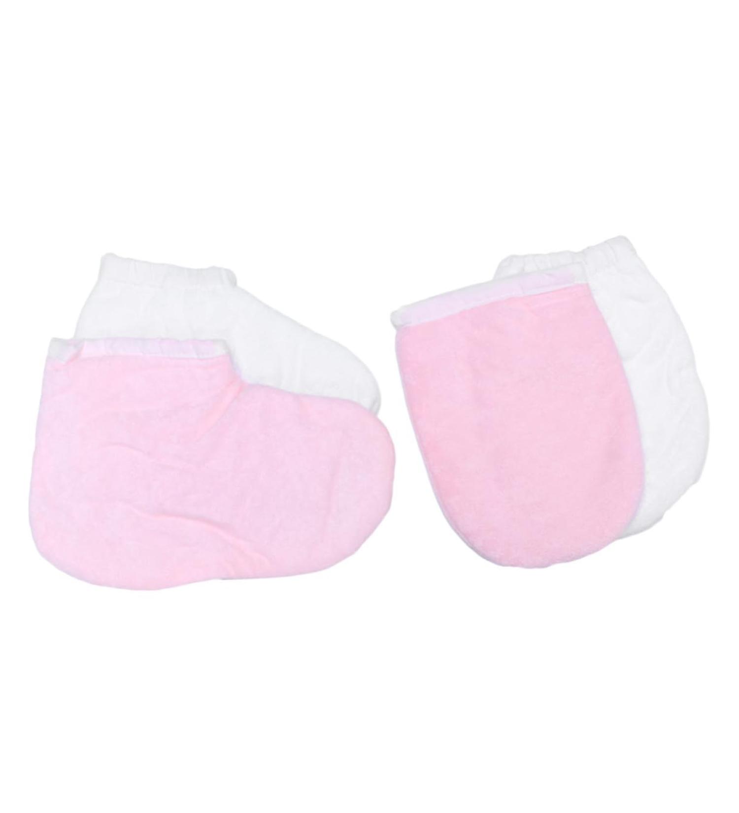 Beavorty 4 Pairs Paraffin Wax Mitts and Booties Paraffin Wax Bath Mitts cloth gloves booties Paraffin Bath Bath Mitt Glove gloves for wax Wax Bath Mittens Simple hand gloves M As Shown - Buy Online on GoSupps.com