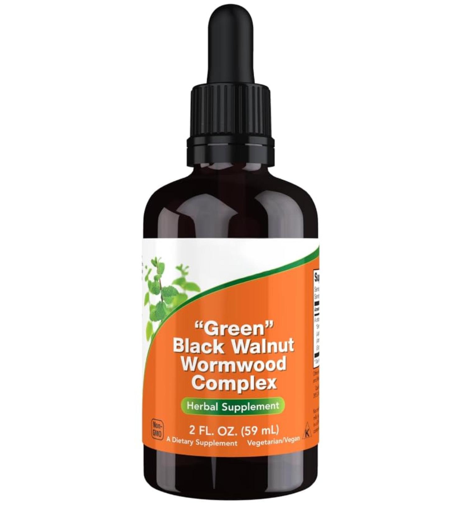 Botanical Digestive and Cleansing Support Black Walnut Liquid Herbal Formula 59 ml - Buy Online on GoSupps.com