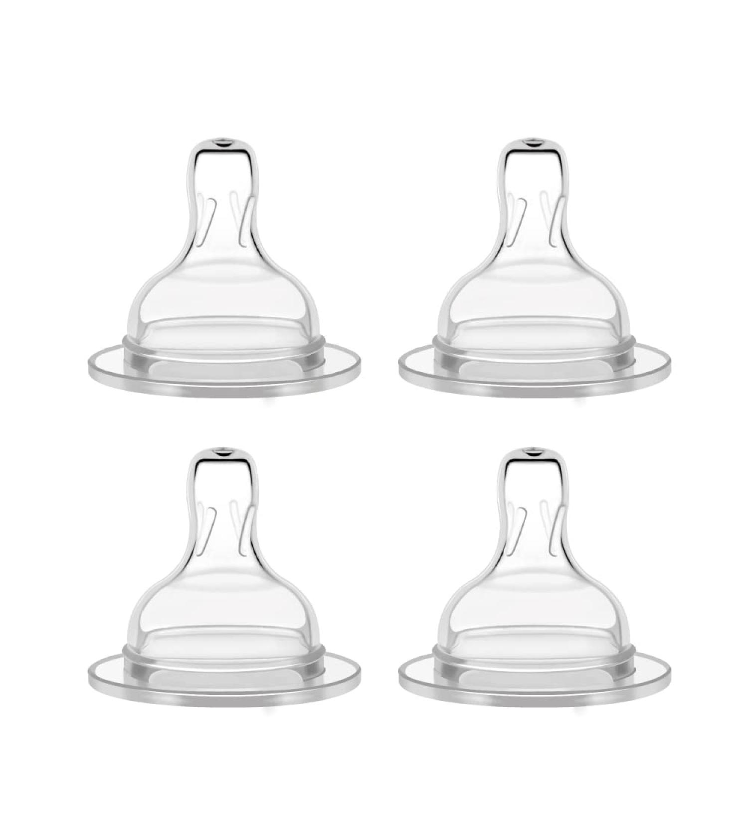 Maymom Silicone Nipple Slow Flow 4pc - Compatible with Spectra/Motif Luna/Widemouth Bottles - Buy Online on GoSupps.com