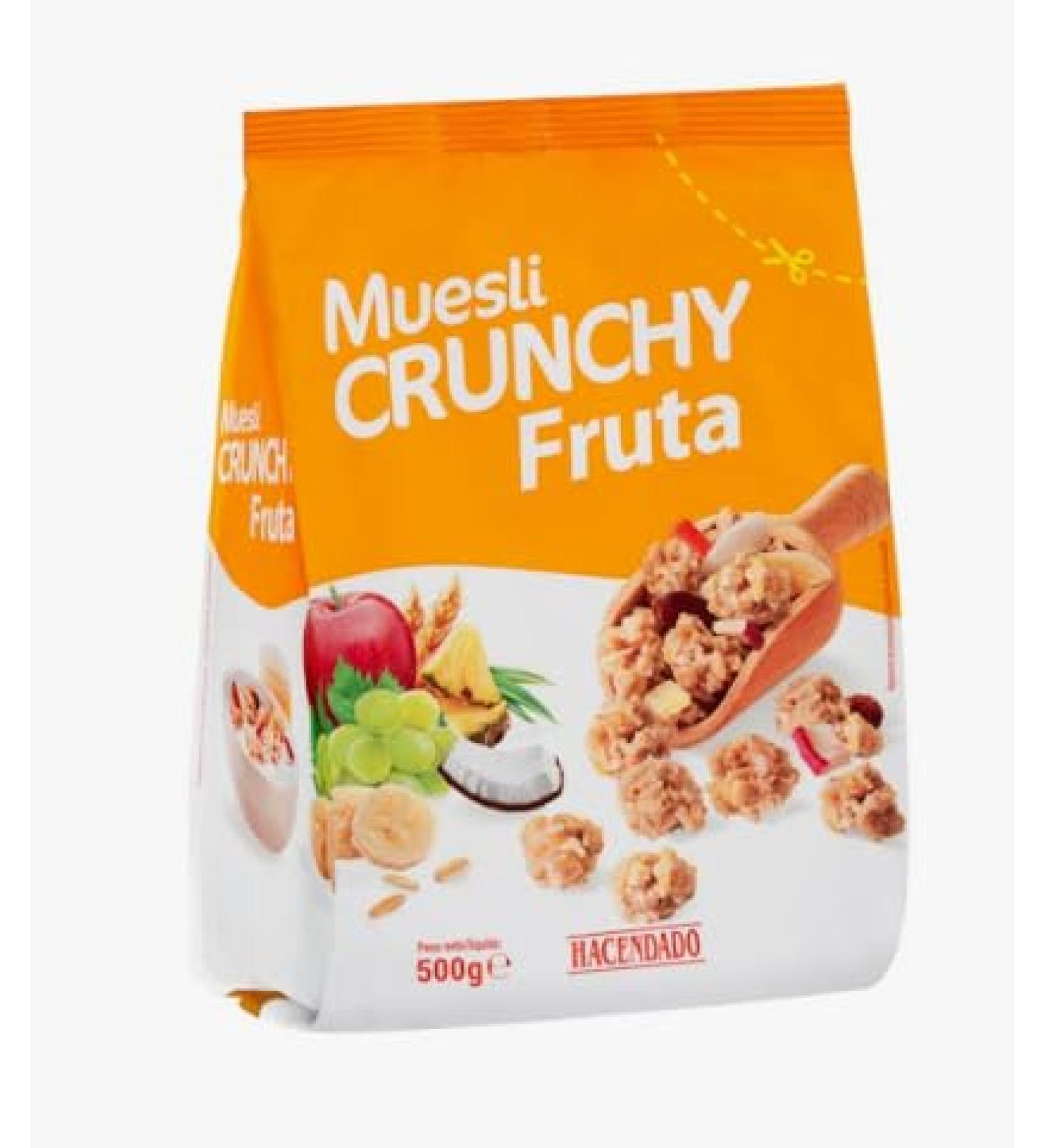 Muesli Crunchy Hacendado aux Fruits Pack de 3 500 g