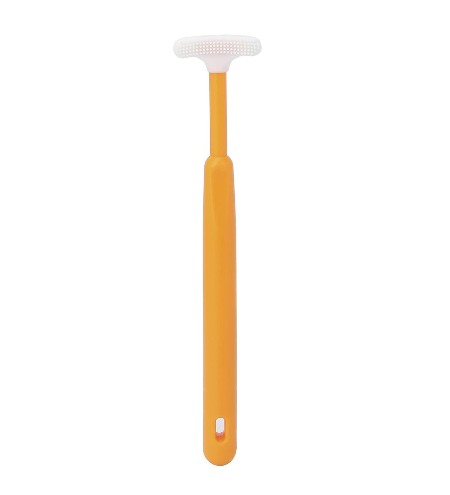 Baby Tongue Brush - Soft Infant Tongue Scraper & Cleaner for Newborn Oral Care | Relieve Bad Breath | 14x2.9cm - Buy Online on GoSupps.com