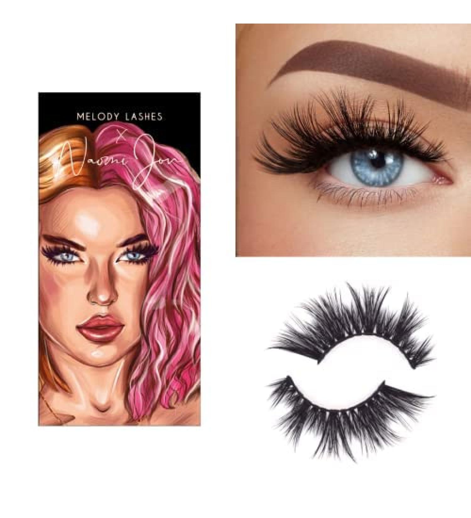 Buy Melody Lashes Naomi Jon Taco - Ultra Fluffy Natural Eyelashes Premium Quality Up to 15x Reusable Vegan Friendly - Buy Online on GoSupps.com