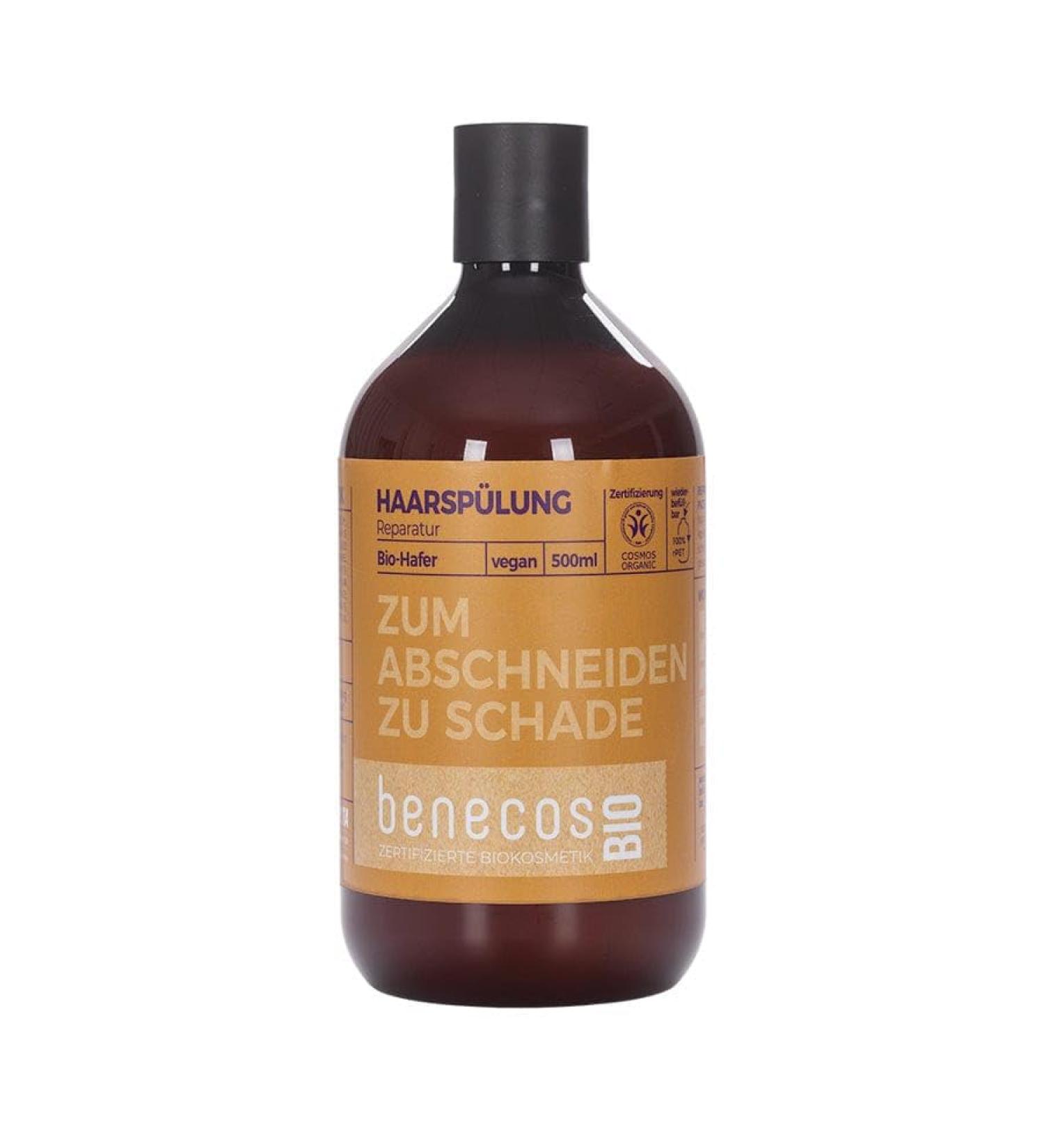 benecosBIO - Hair Conditioner Normal Hair ORGANIC Oats - TOO GOOD TO CUT OFF - vegan - recycled plastic