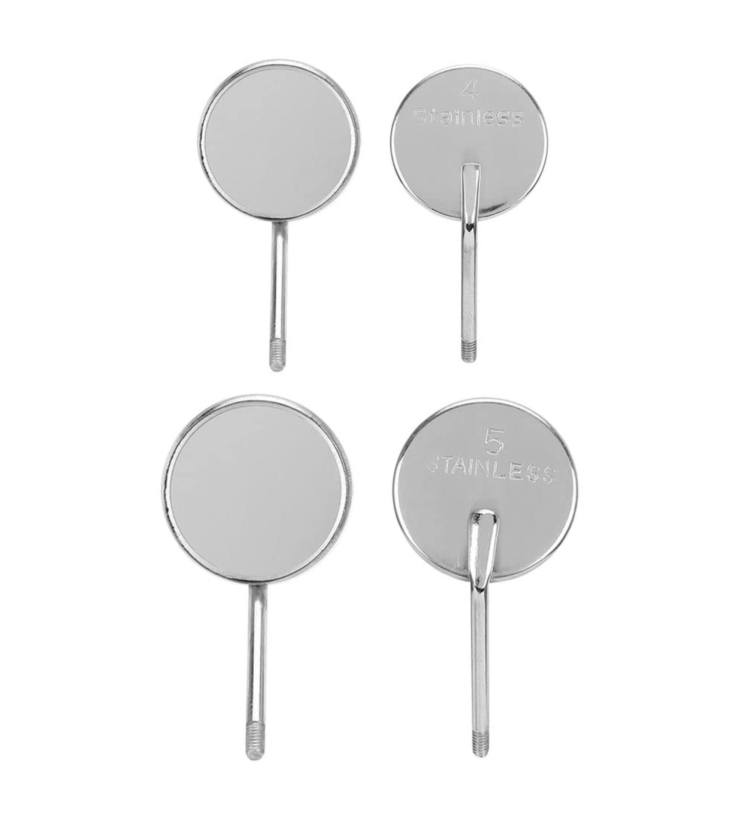 20-Part Stainless Steel Front Tooth Mirror Set - Toothed Mouth Mirror with Handle | Intraoral Tissue Accessories for Perfect Dental Care - Buy Online on GoSupps.com