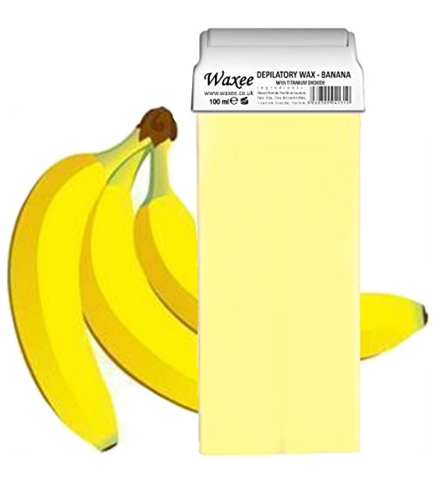 Roll on wax roller wax cartridge 100ml BANANA from UK brand WAXEE!