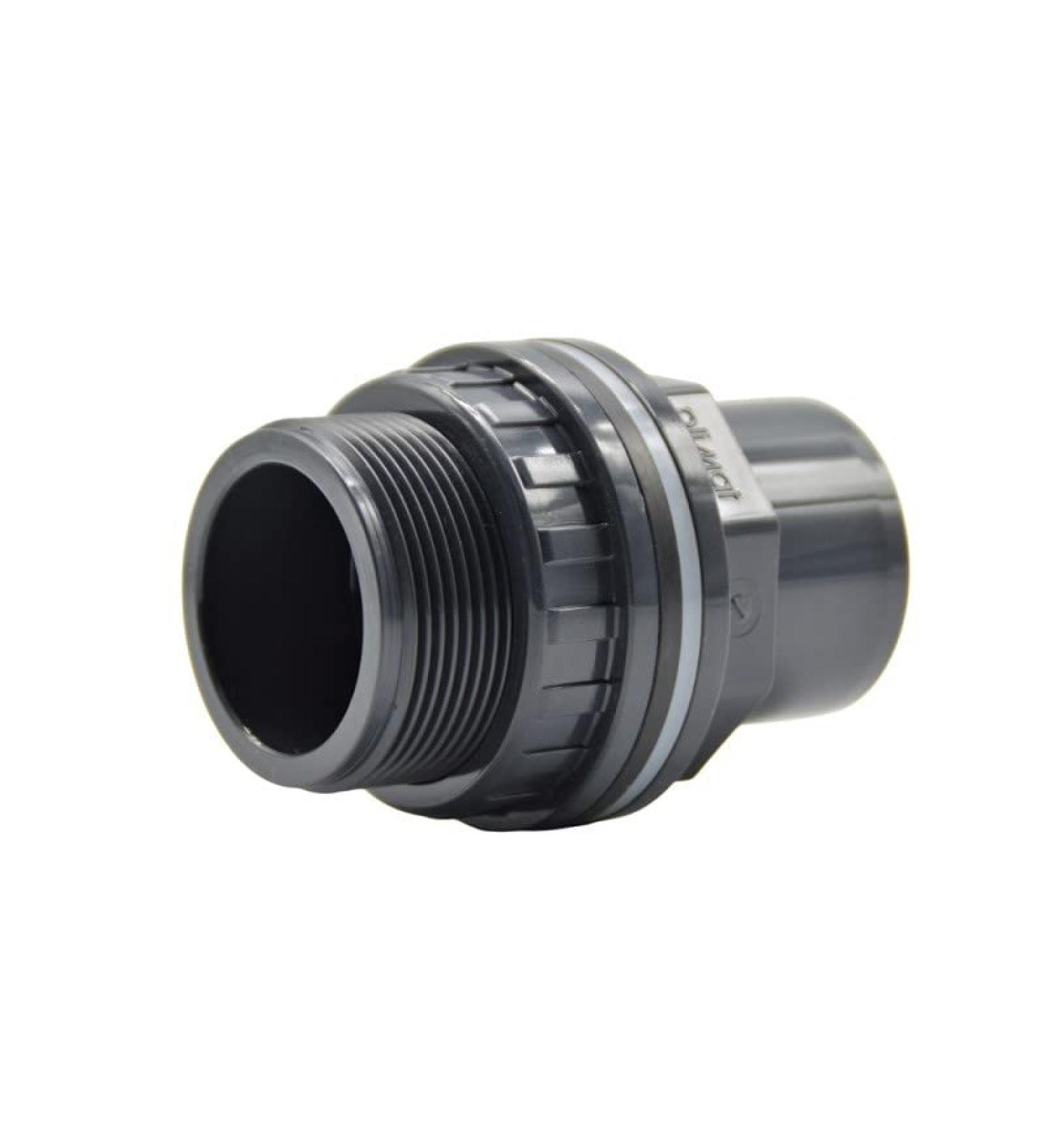 High-Quality PVC Tank Feedthrough for Rain Barrels | Adhesive Sleeve & External Thread | PN 10 | 32/40mm x 1 1/4 Inch - International Shipping - Buy Online on GoSupps.com