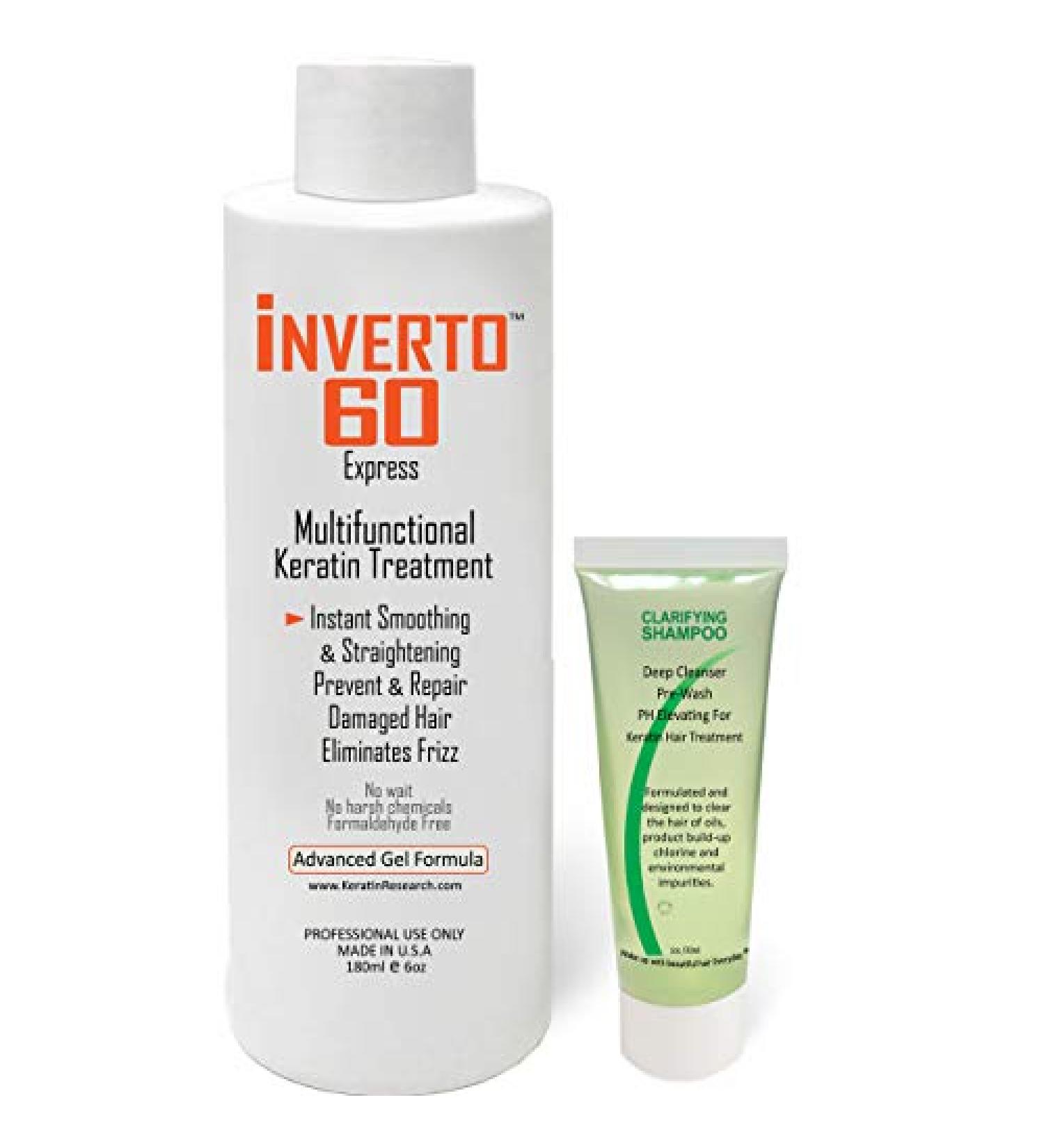INVERTO 60 Advanced Gel Complex - Brazilian Keratin Hair Blowout Treatment (180ml) | Formaldehyde Free Smoothing & Repairing for Long Hair - Buy Online on GoSupps.com