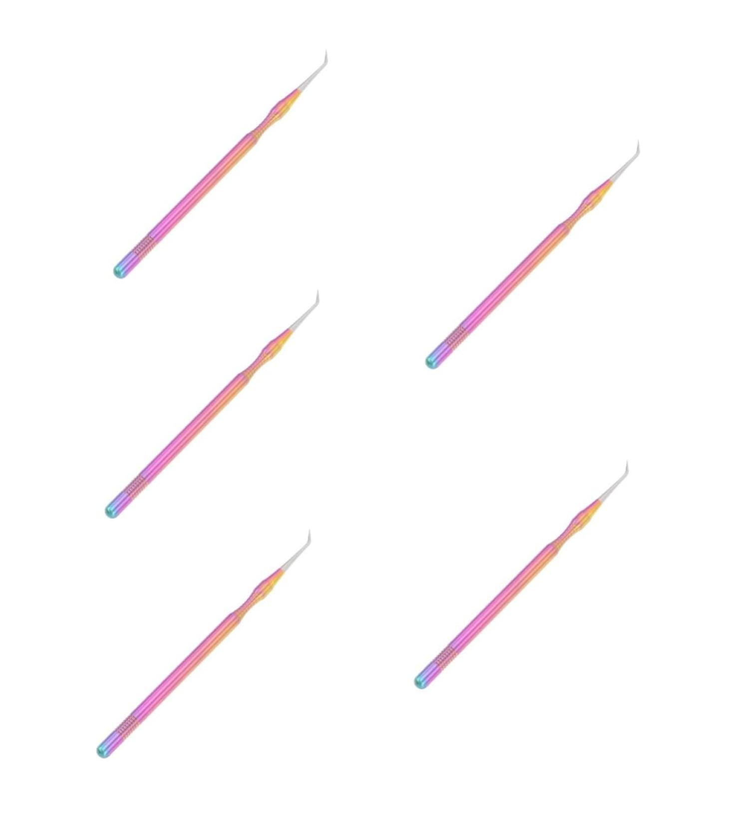 OHPHCALL 5pcs Eyelash Stick Lashes Extension Lift Tools Mini Mascara Lashes Kit Stainless Steel Colorful - Buy Online on GoSupps.com