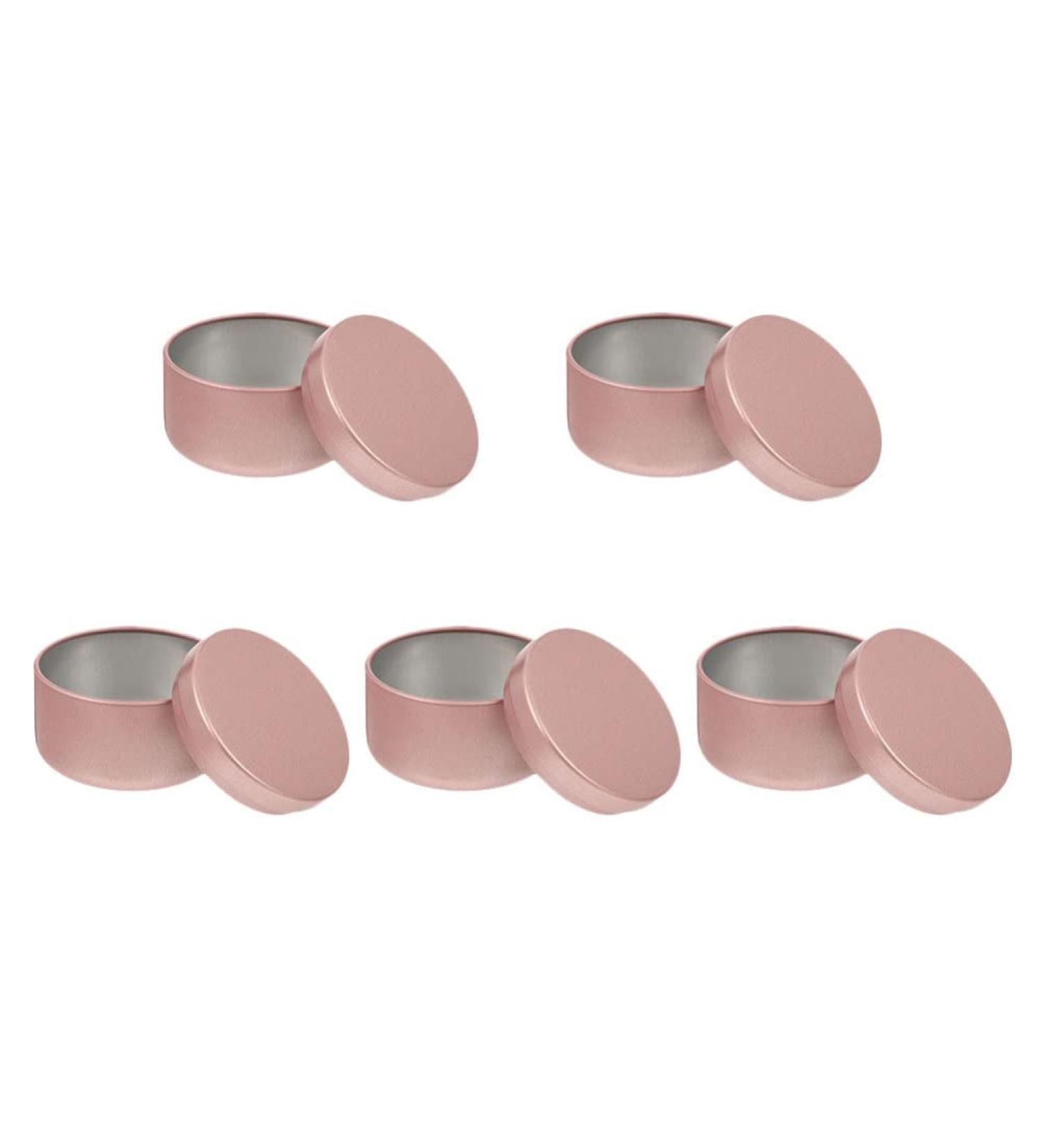 Fomiyes 5pcs Aluminum Tin Jar Screw Lid Round Container - Matte Cream Cosmetic Lip Balm & Candle Holder - Perfect for Makeup & Decor - Buy Online on GoSupps.com