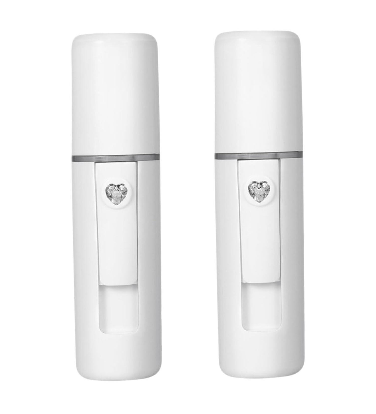 ELAYARD 2pcs Nano Facial Mister for Hydrating Skin Care Multifunction Face Steamer Mist Sprayer White Portable Design for Home Travel Use Moisturizing Tool for Makeup Skin Refreshing - Buy Online on GoSupps.com