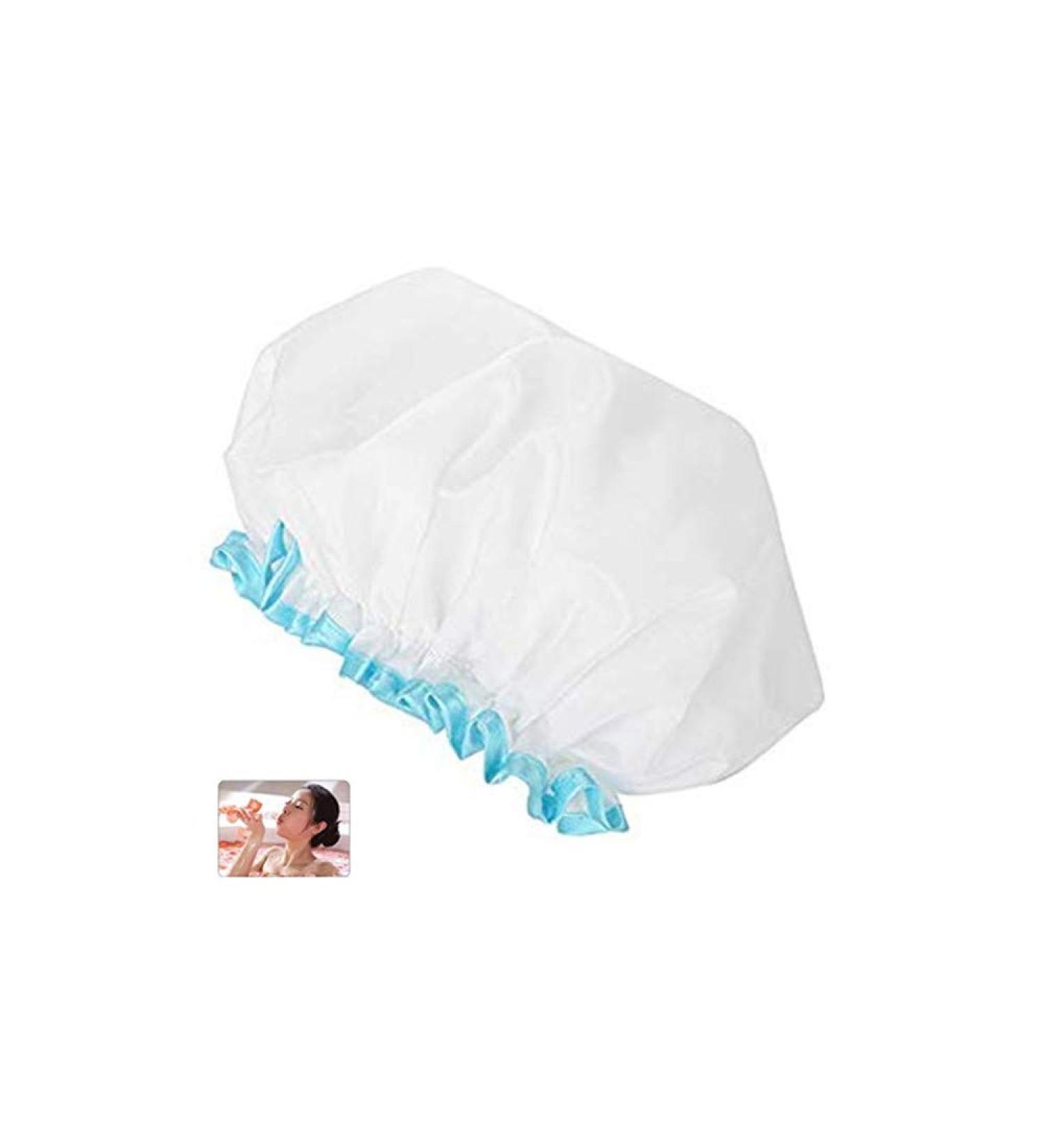 Double-Layer Waterproof Shower Hood for Women | Thick Stretch Shower Cap for Adults | Small Size | International Shipping Available - Buy Online on GoSupps.com