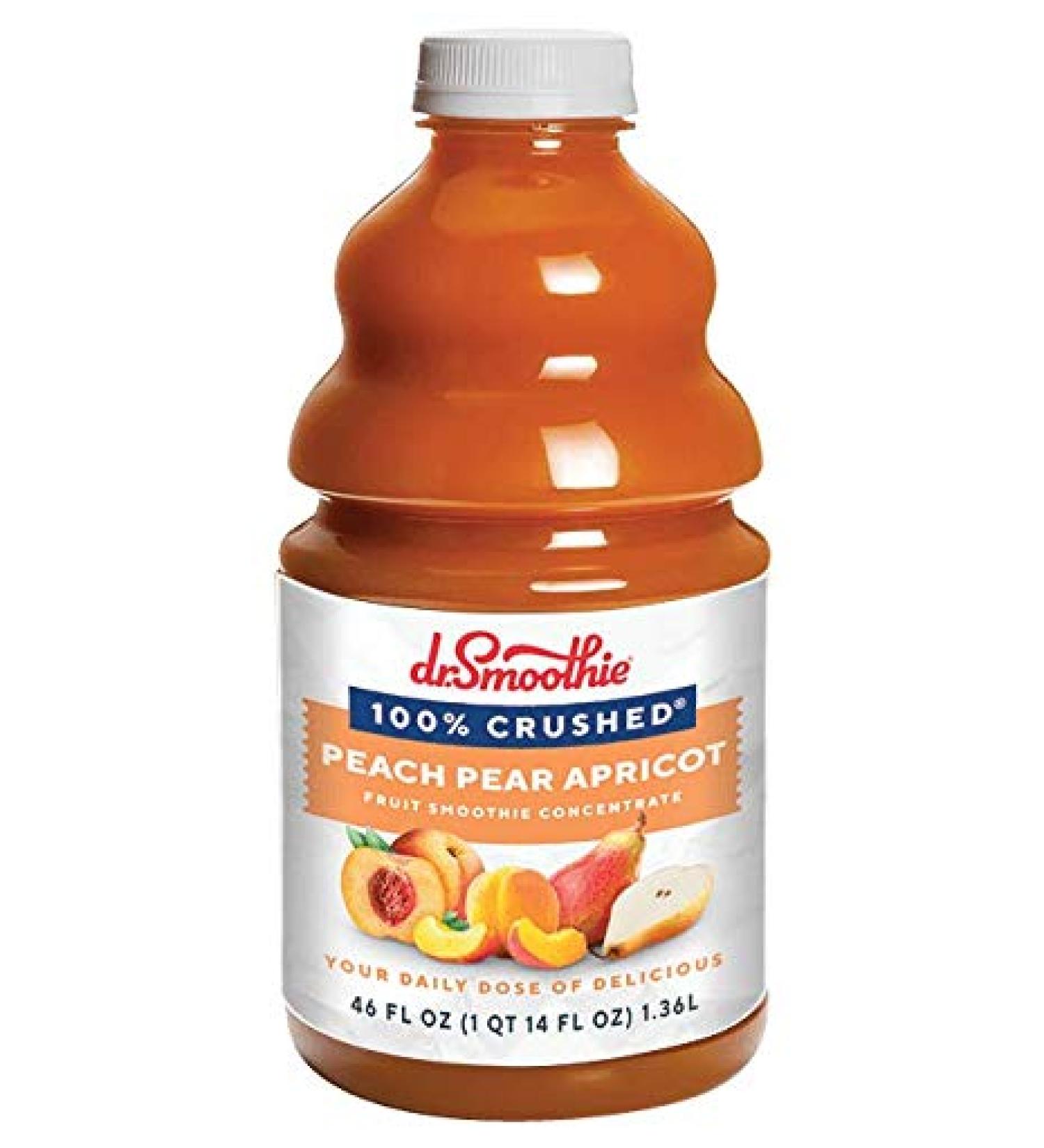 Dr. Smoothie 100% Crushed Peach Pear Apricot Smoothie Concentrate 46oz 2/Pack