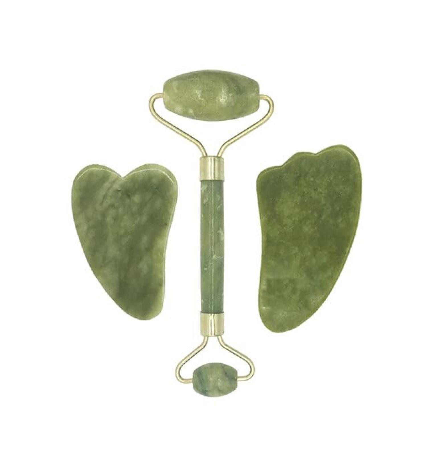Face Roller Gua Sha Massager Gouache Scraper Natural Amethyst Rose Jade Stones Roller and Guasha Set Facial Lift Skin Care Tools (Color : Type 7) - Buy Online on GoSupps.com