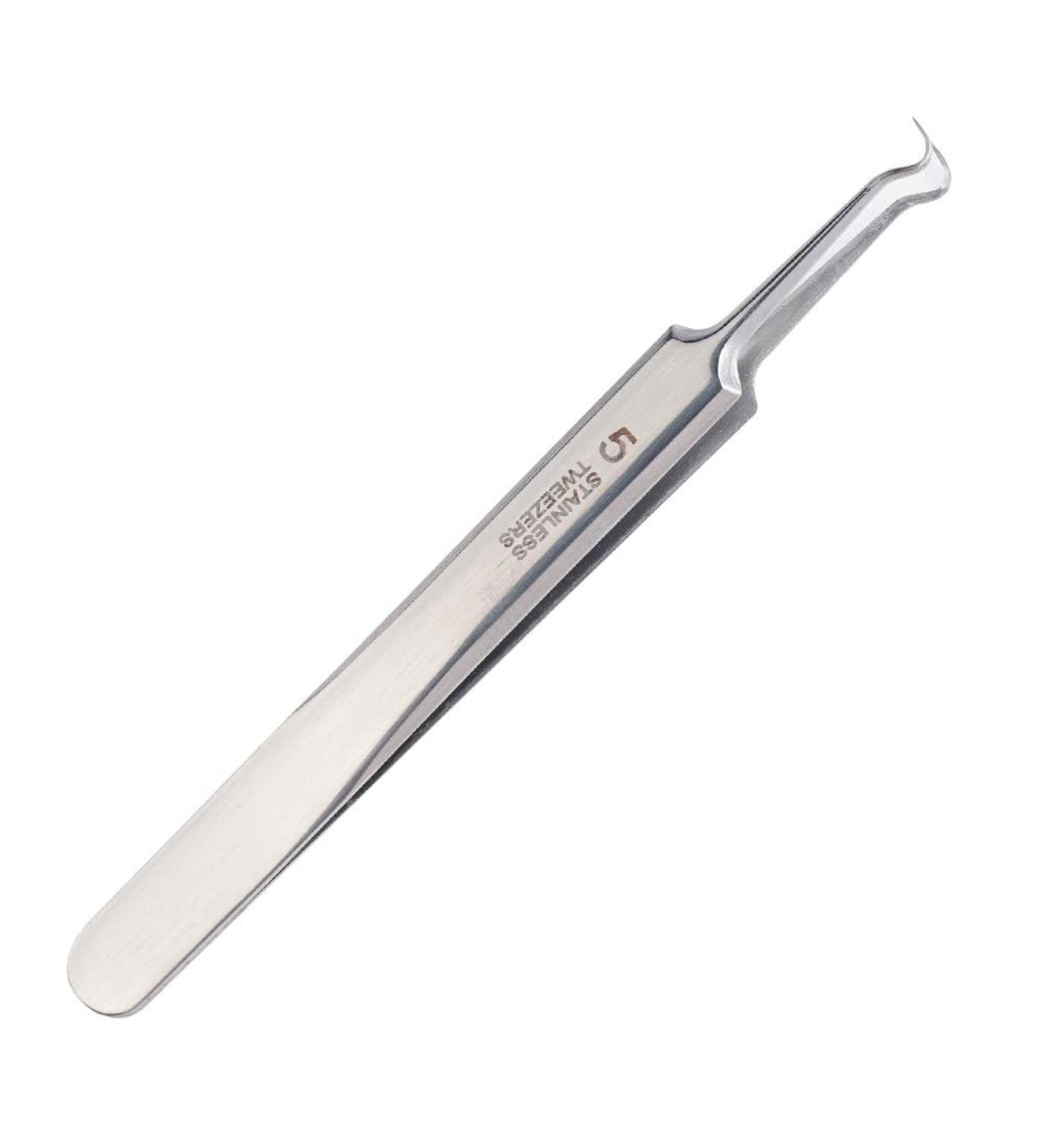 Spuer-fine No. 5 Cell Pimples Blackhead Clip Tweezers Professional Acne Tools Salon Spots Beauty Remover Accessories and Pimple No. 5 Oblique Mouth Clip With Box Size - Buy Online on GoSupps.com