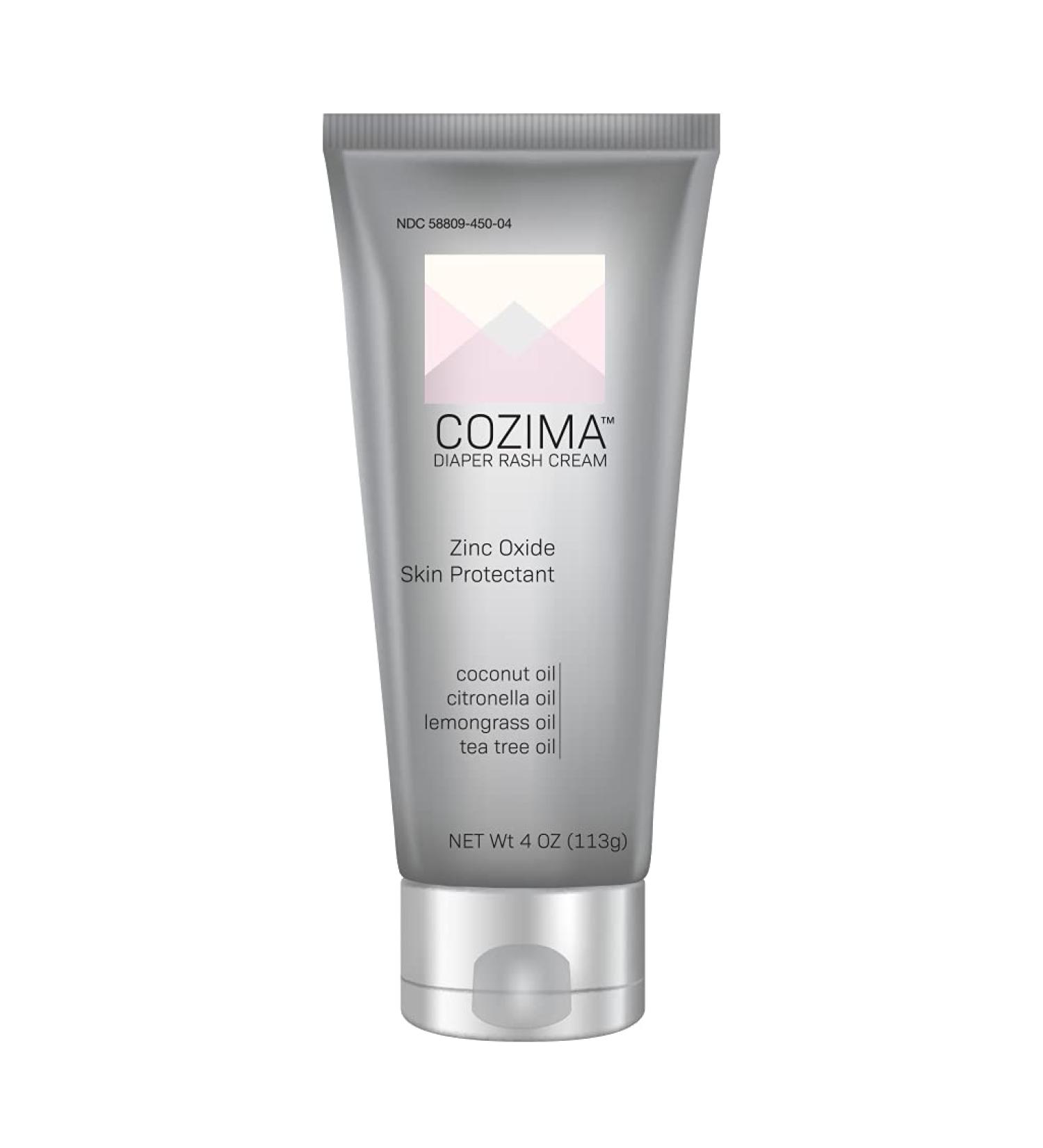 COZIMA Baby Diaper Rash Cream 4oz - Zinc Oxide 24% & Coconut Oil Formula for Healing, Protecting & Preventing Diaper Rash - Buy Online on GoSupps.com