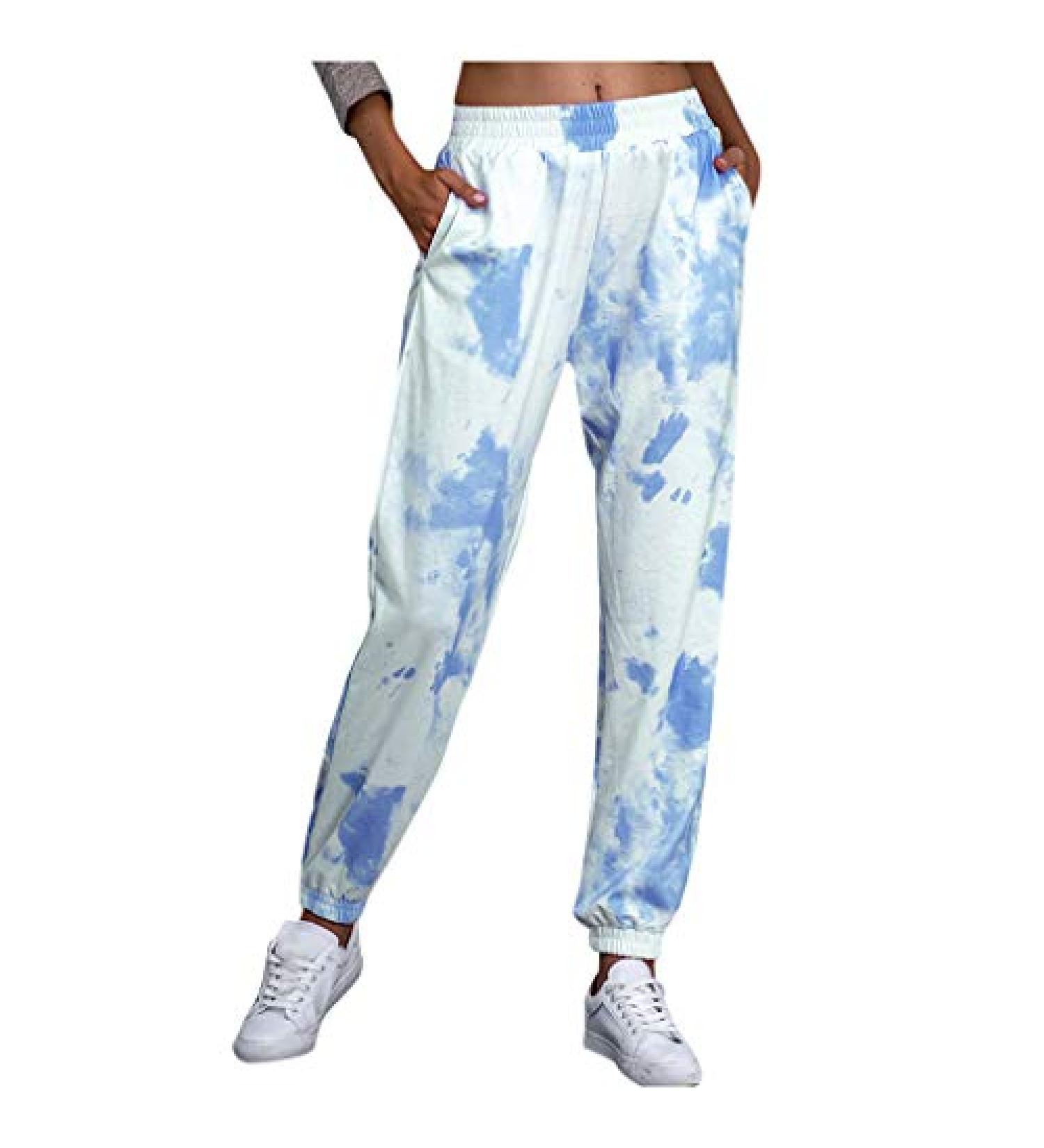 KAQI Tie Dye Jogger Girls 2020 Winter Sweatpants | Comfy Cotton Trousers with Pockets - Buy Online on GoSupps.com