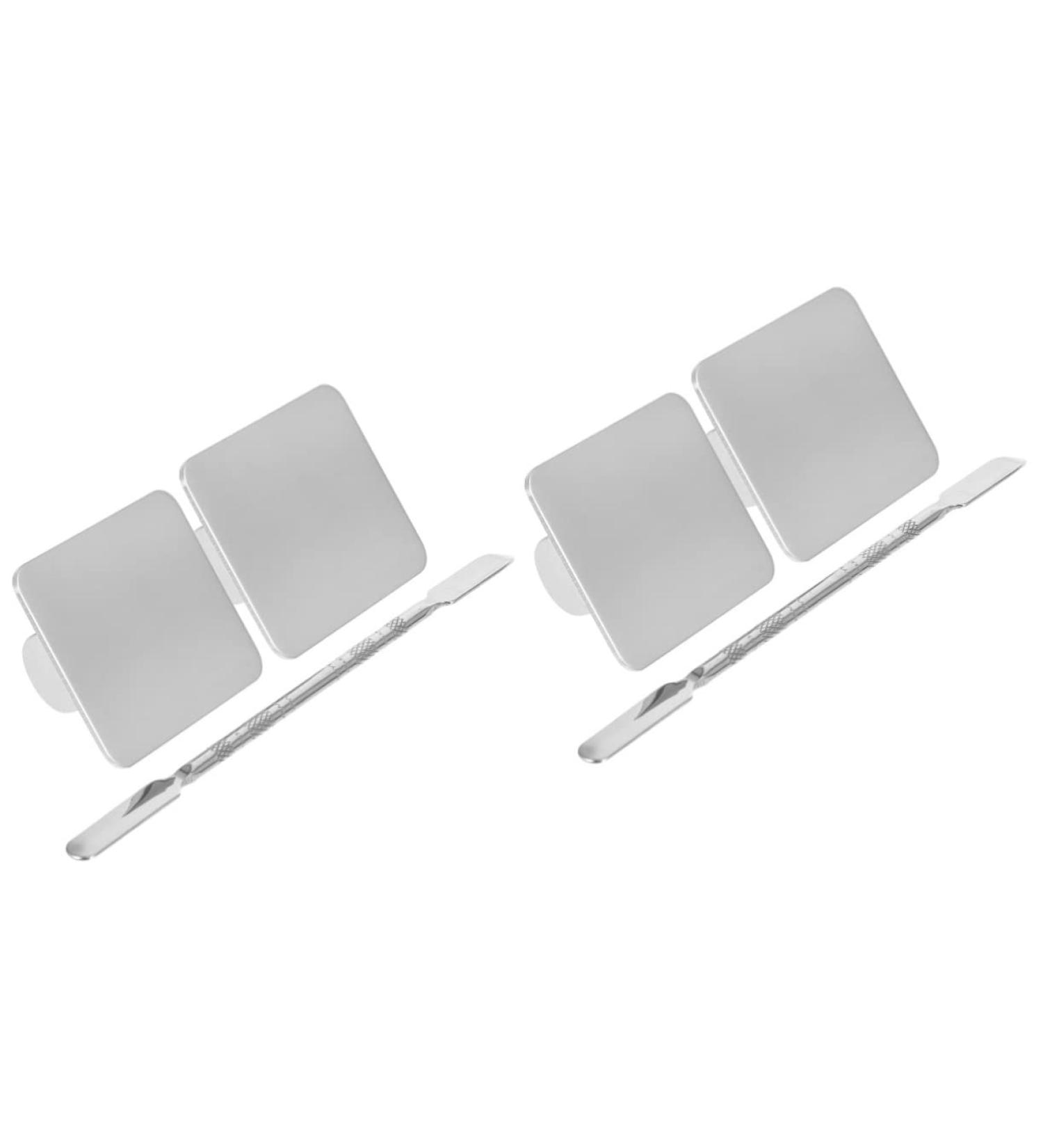 Buy Toddmomy 2 Sets Stainless Steel Ring Palette Outdoor Makeup Set - Mini Silver 11.6x0.6CM | International Shipping Available - Buy Online on GoSupps.com