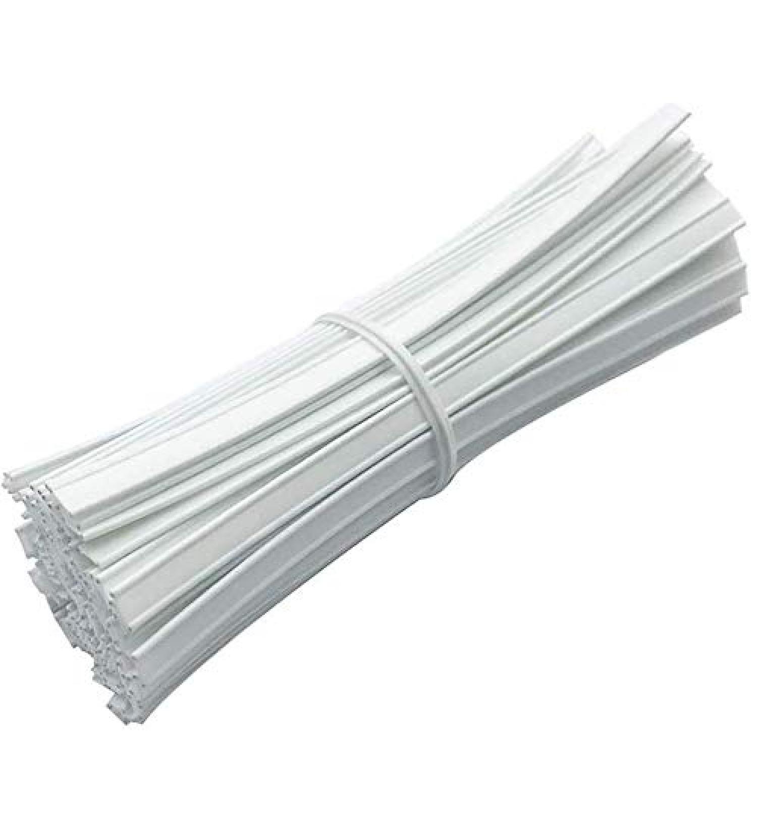 Xchime 100 pcs Wire for face mask Nose Strip Nose Wire for Masks Nose Bridge Wire for Mask Washable Plastic Nose Wire for mask Double Wire Flat Bendable 4 inch x 0.2 inch