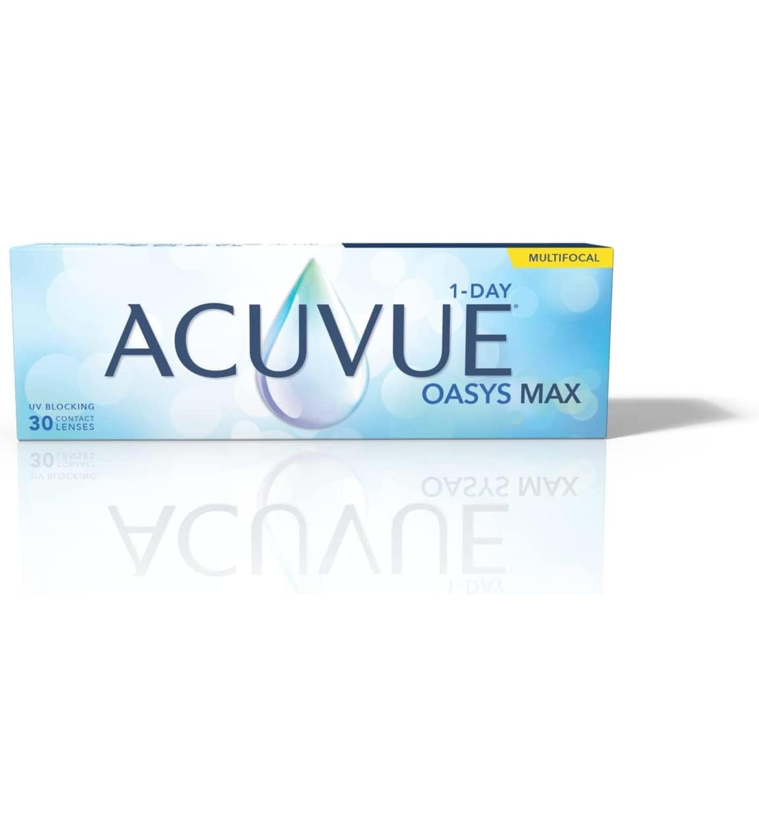 Buy Acuvue Oasys Max 1-Day Multifocal Daily Lenses - -7.00 DPT BC 8.4 UV Protection | Comfortable Vision for Near Intermediate & Distant Ranges - International Shipping Available - Buy Online on GoSupps.com