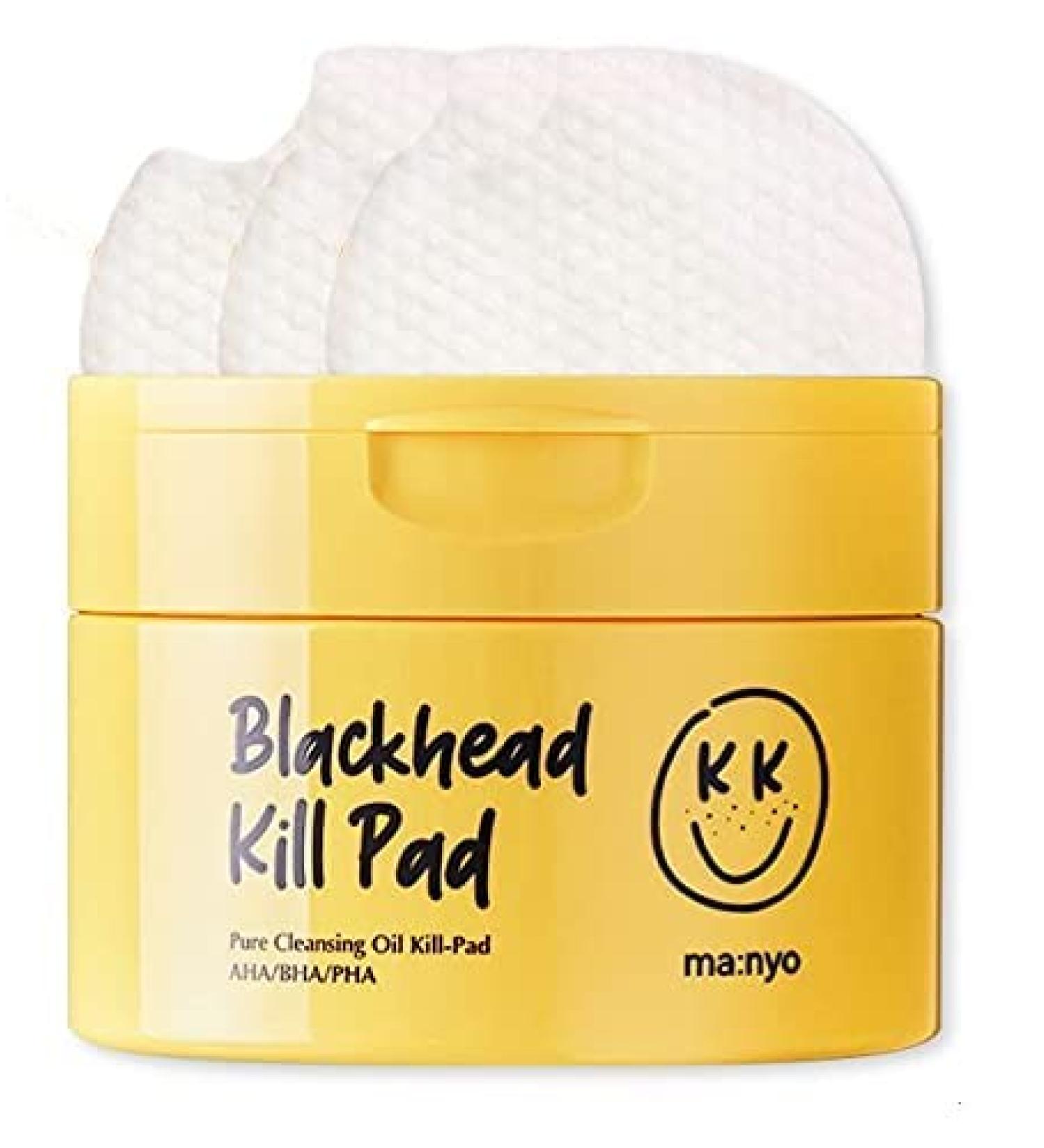 MANYO Blackhead Pure Cleansing Oil Kill Pad (50 Sheets) - Korean Facial Exfoliant for Blackheads and Enlarged Pores - Buy Online on GoSupps.com