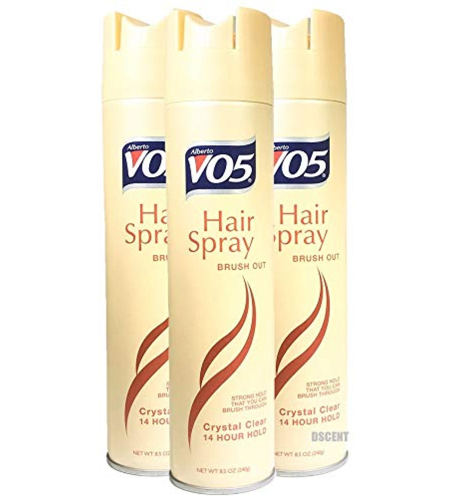 VO5 Brush Out Crystal Clear Hair Spray Aerosol Hard To Hold 8.5oz (Pack of 3) - 14 Hour Long-Lasting Hold - Buy Online on GoSupps.com