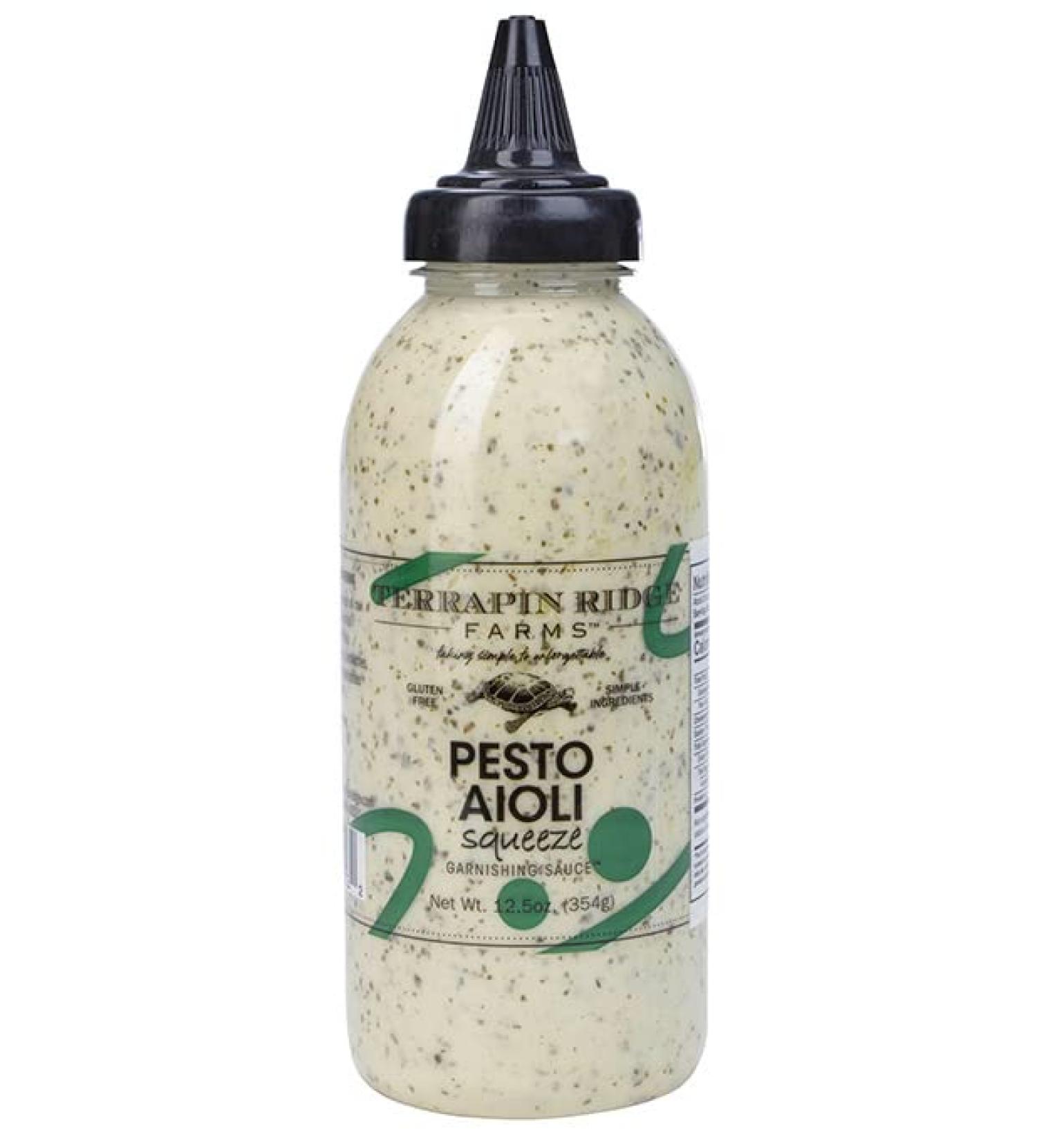 Terrapin Ridge Farms Pesto Aioli Garnishing Sauce - 12.5 oz Squeeze Bottle - Buy Online on GoSupps.com