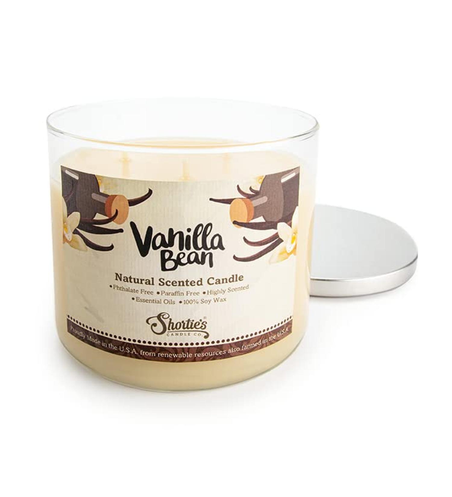 Vanilla Bean 3-Wick Candle - 100% Soy, Essential Oils, Clean Burning - 14.5 Oz - Buy Online on GoSupps.com