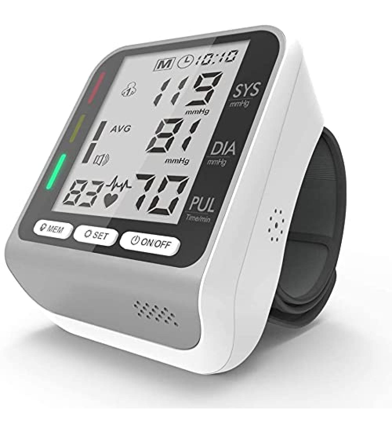 Wrist Blood Pressure Monitor - Digital Automatic BP Cuff Machine for Home Use, 99 Sets Data Storage, 2 User Memory - Buy Online on GoSupps.com