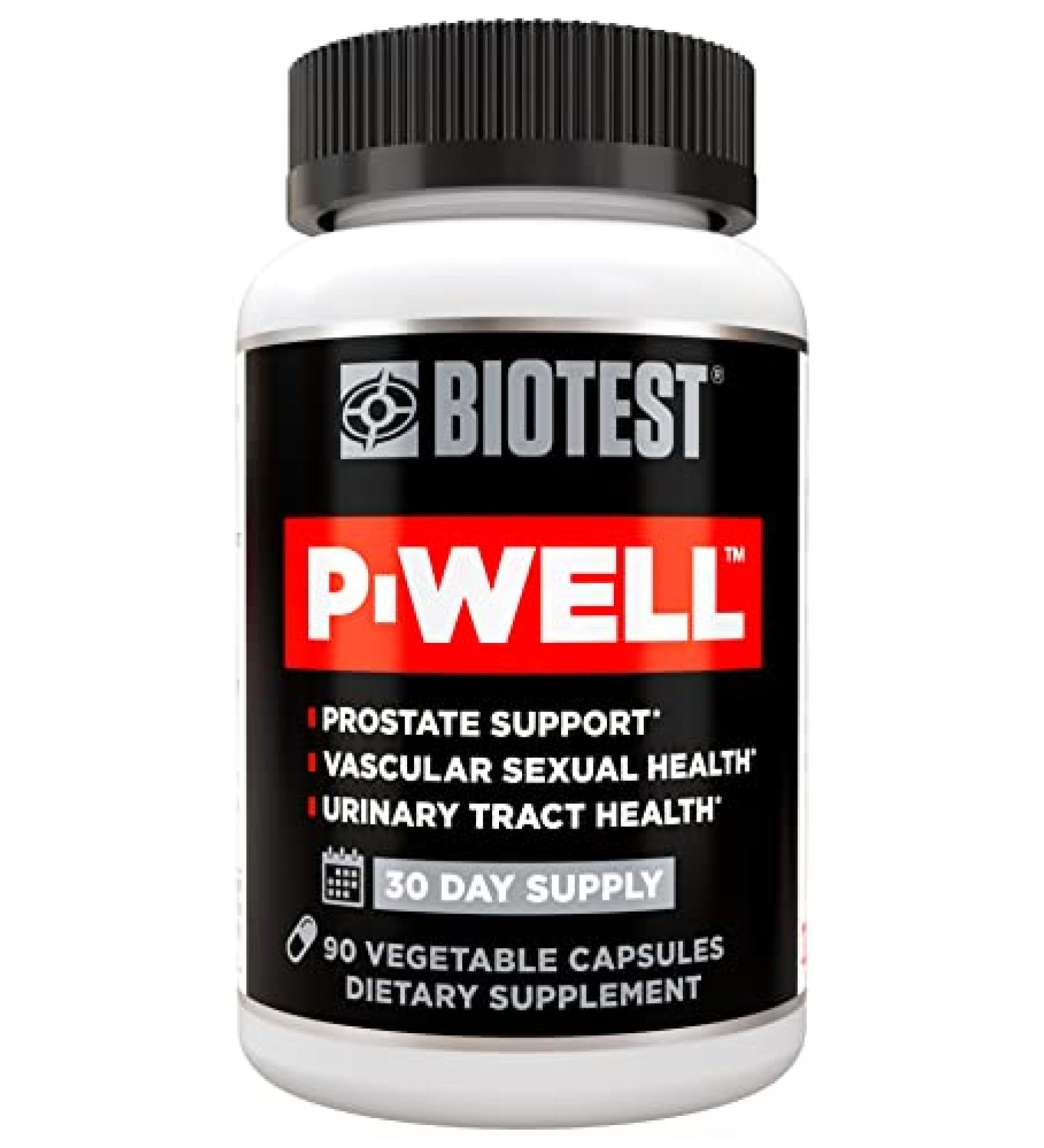 P-Well Prostate Health Supplement - Advanced NO Booster for Urinary Tract Support - 90 Capsules with Pomegranate, Cranberry, and Lycopene - Buy Online on GoSupps.com
