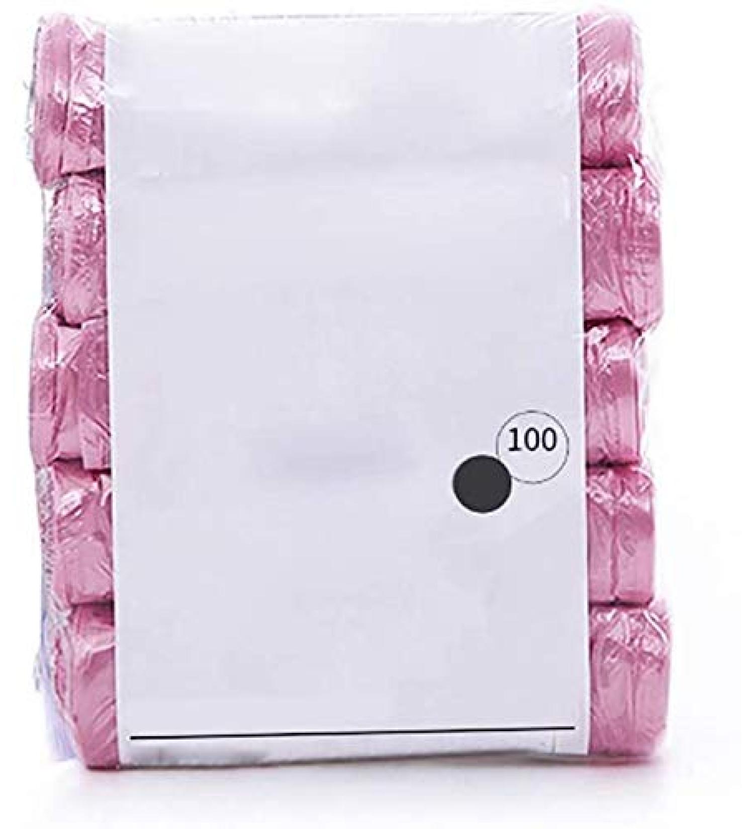 5Roll 100 Pieces Kitchen Toilet Household Disposable Garbage Bag Flat Mouth Garbage Bags Pink - Buy Online on GoSupps.com