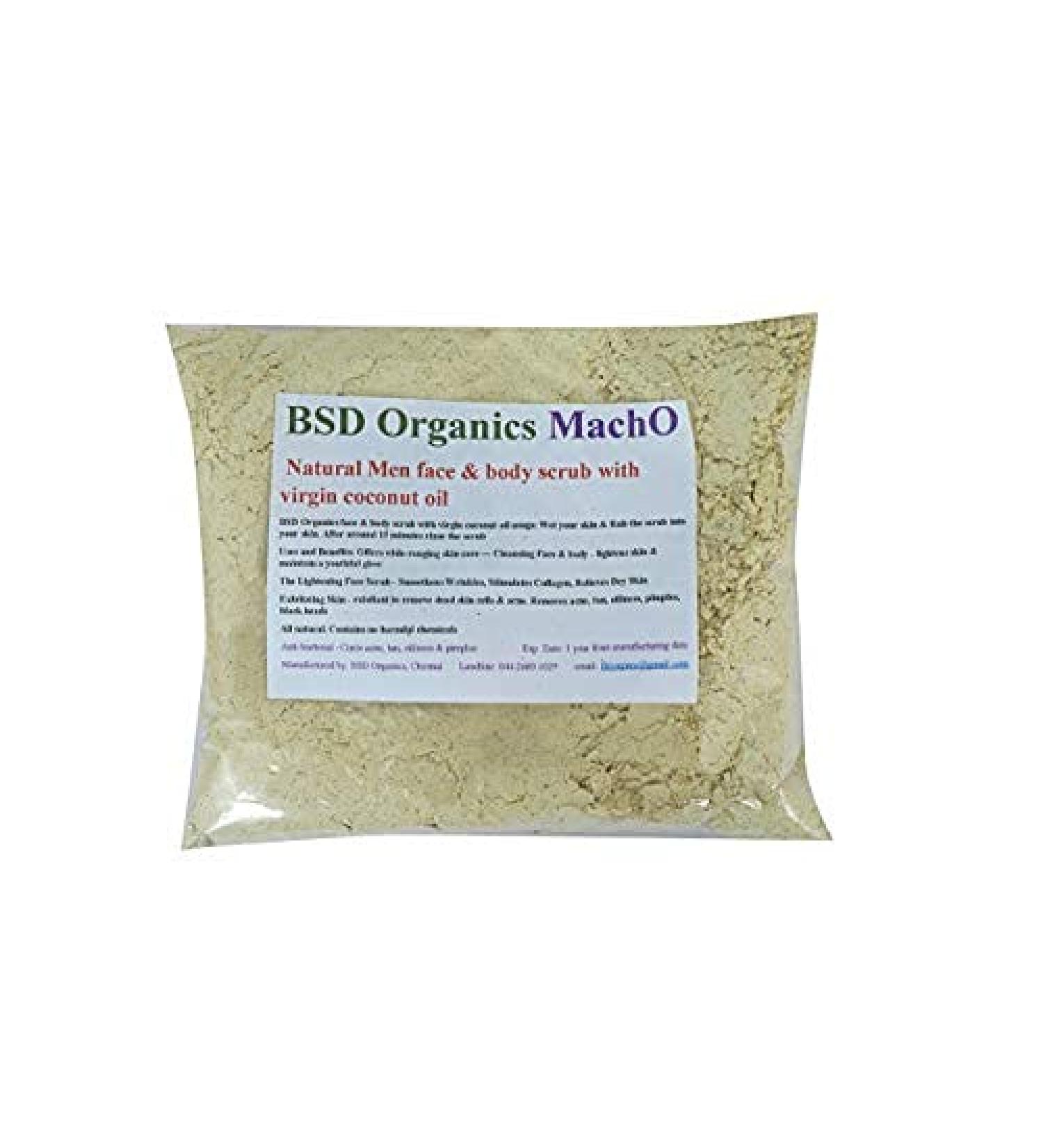 MachO Natural Herbal Men face wash & bath powder/scrub - 50 gms