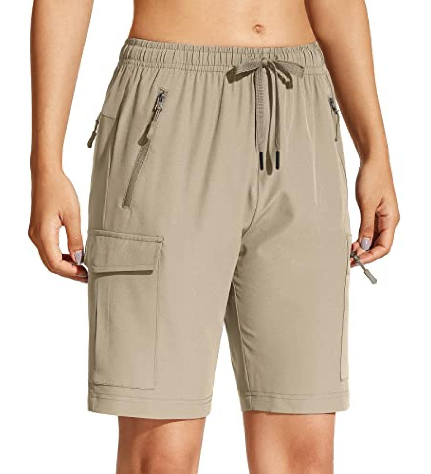Womens cargo shorts with zipper pockets cheap