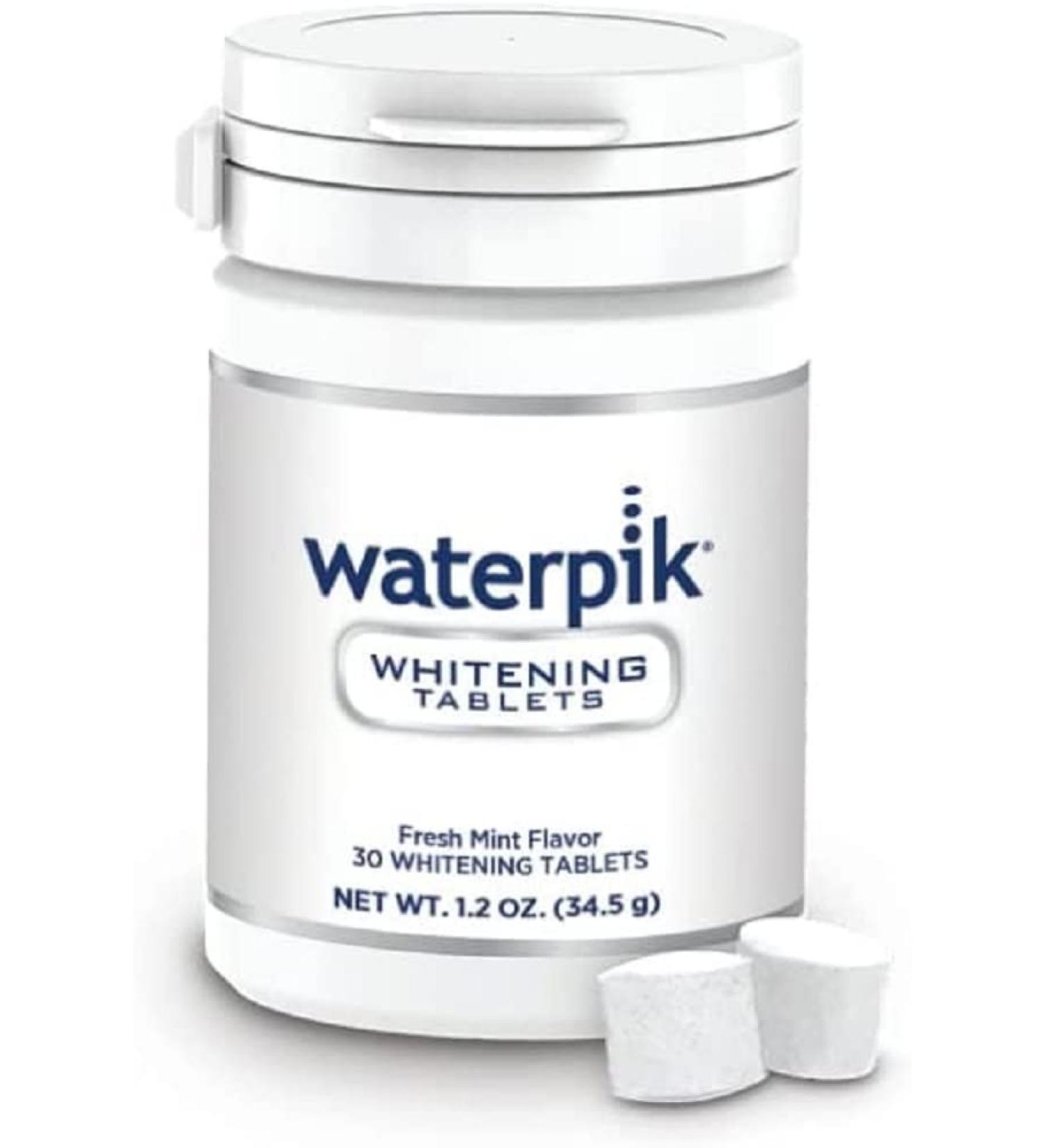 Waterpik Whitening Mouth Shower Refill Tablets - 30 Mint Flavor Tooth White Tablets (WT-30EU) for Bright Smiles - International Shipping Available - Buy Online on GoSupps.com