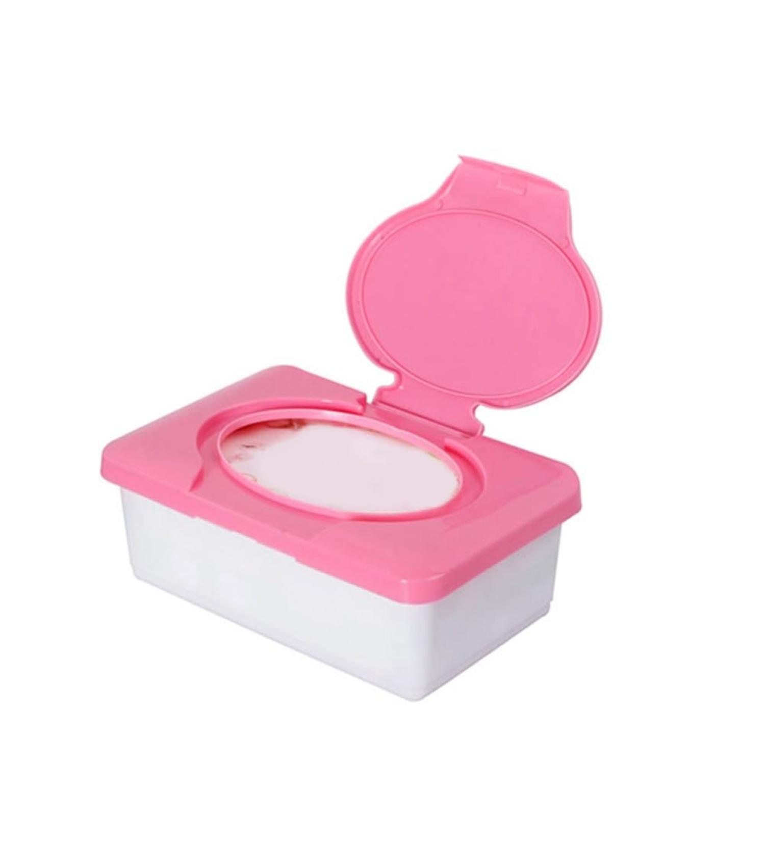 Tainrunse Wet Tissue Box Smooth Surface Multifunctional Helpful 80Pcs Large Capacity Wet Wipe Box Pink - Buy Online on GoSupps.com